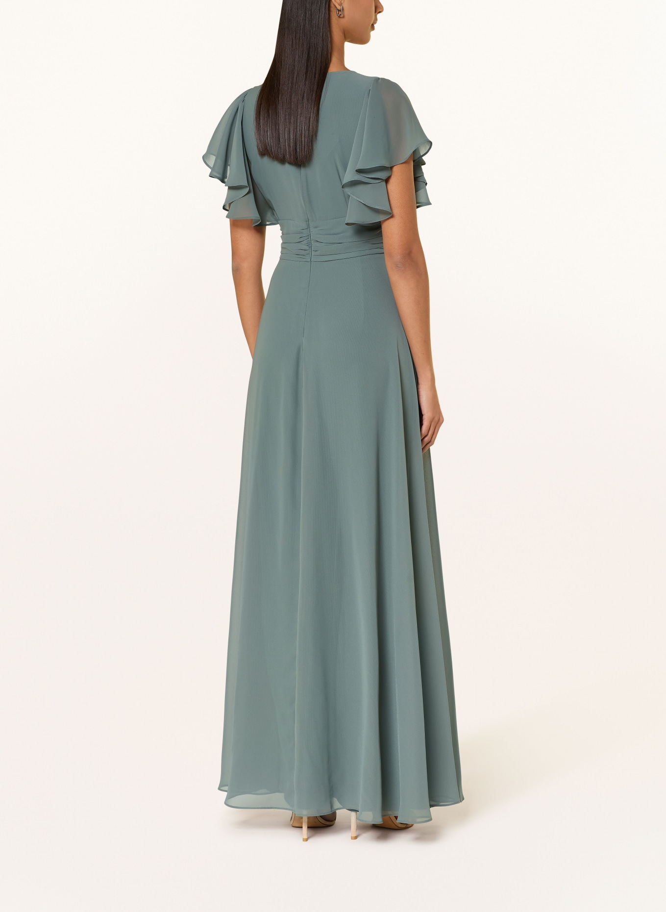 SWING Jumpsuit with frills: GREEN