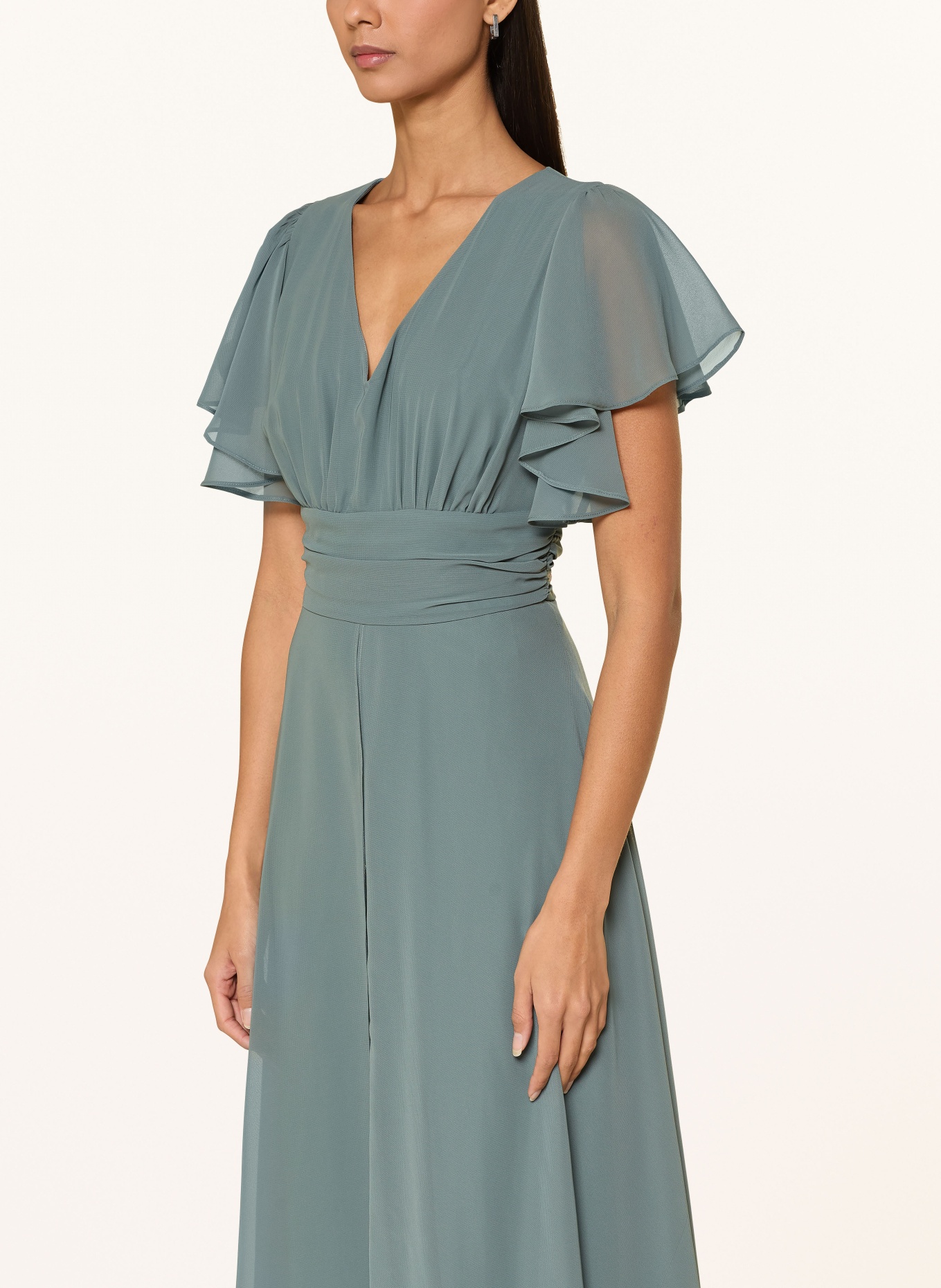 SWING Jumpsuit with frills: GREEN