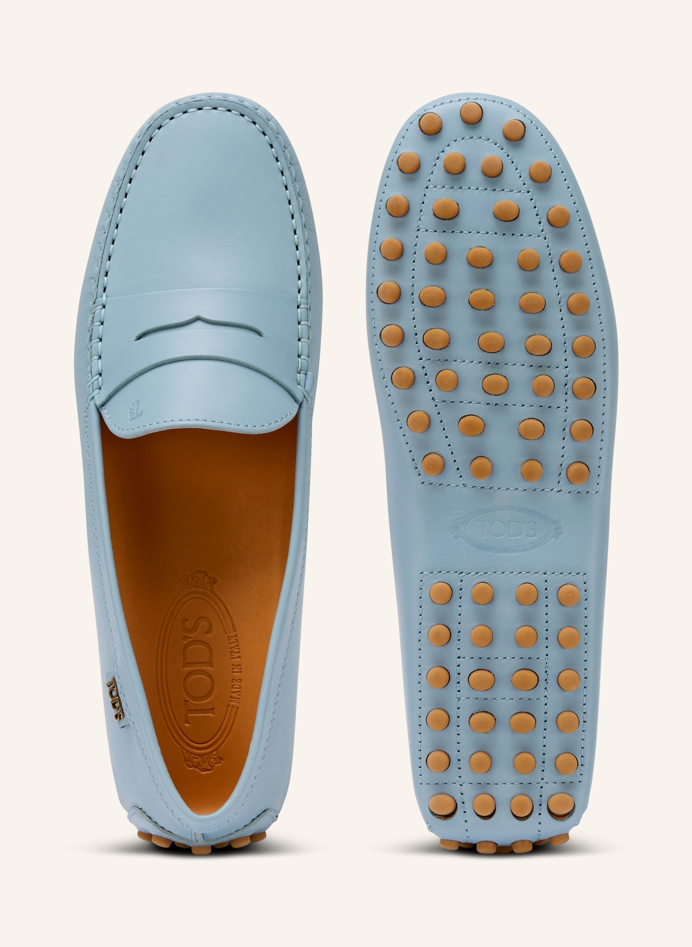 TOD'S Penny loafers: LIGHT BLUE