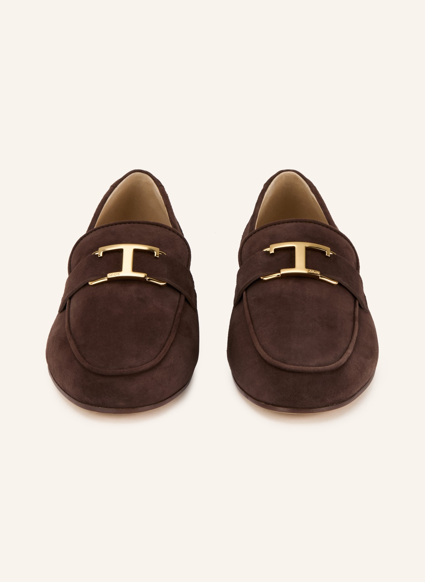 TOD'S Pantofle: CIEMNOBRĄZOWY / ZŁOTY