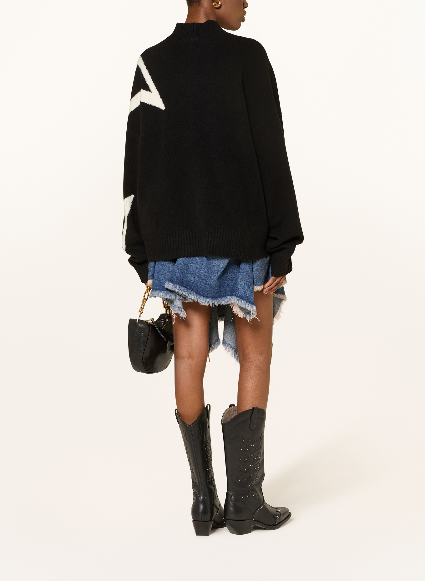 ALLSAINTS Pullover A STAR: SCHWARZ / WEISS