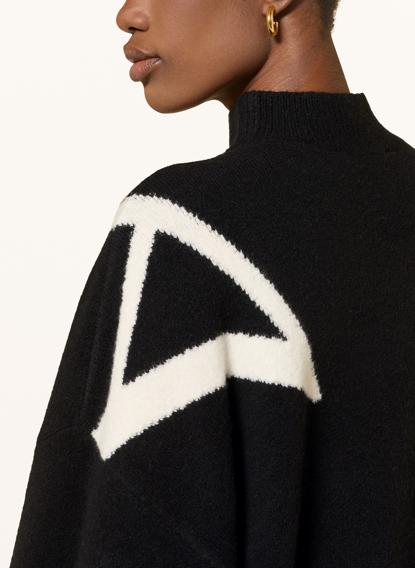 ALLSAINTS Pullover A STAR: SCHWARZ / WEISS