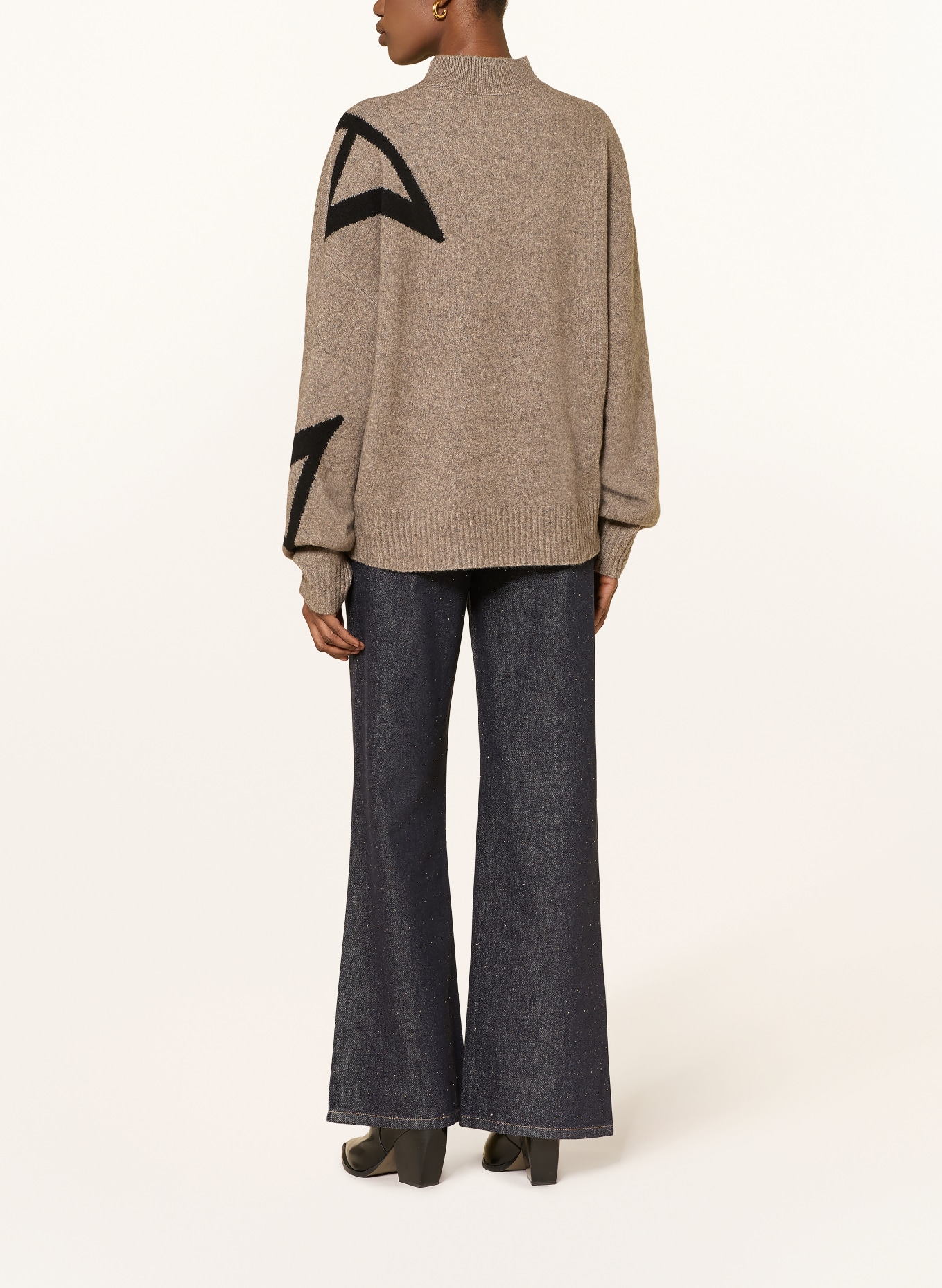 ALLSAINTS Pullover A STAR: TAUPE / SCHWARZ