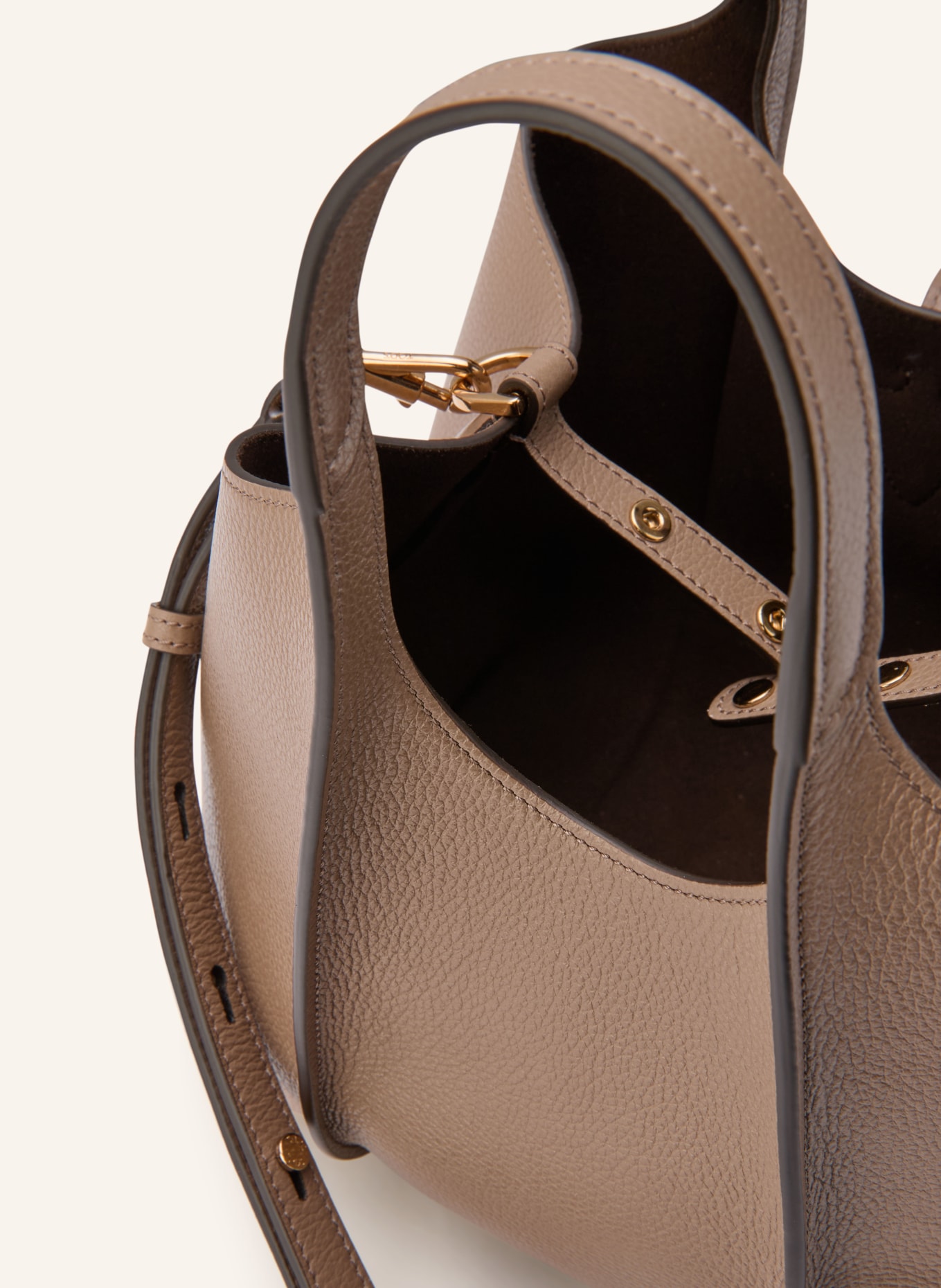 TOD'S Shopper T TIMELESS SMALL s pouzdrem: ČERNOŠEDÁ