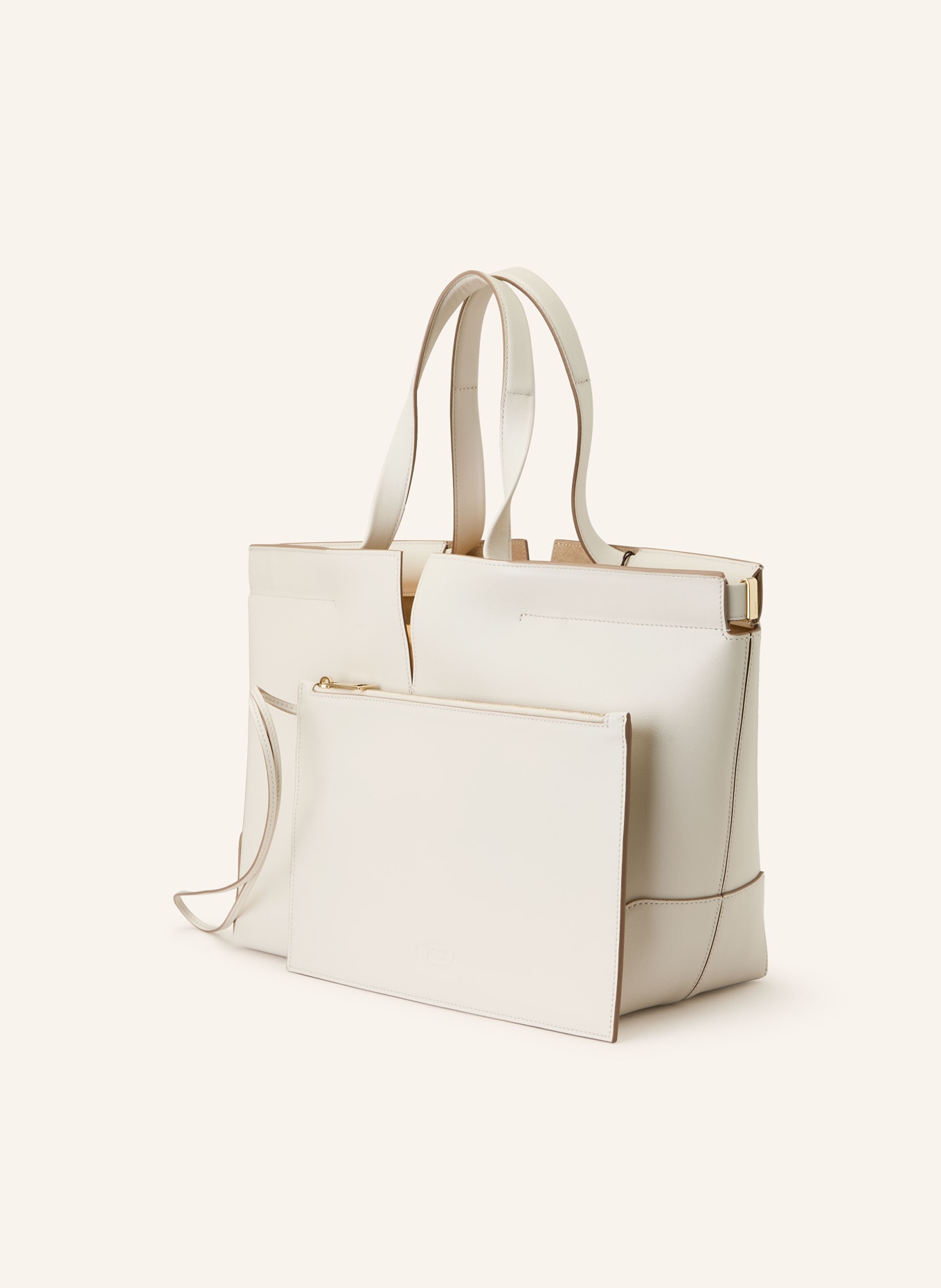 TOD'S Shopper MEDIO SMALL: ECRU
