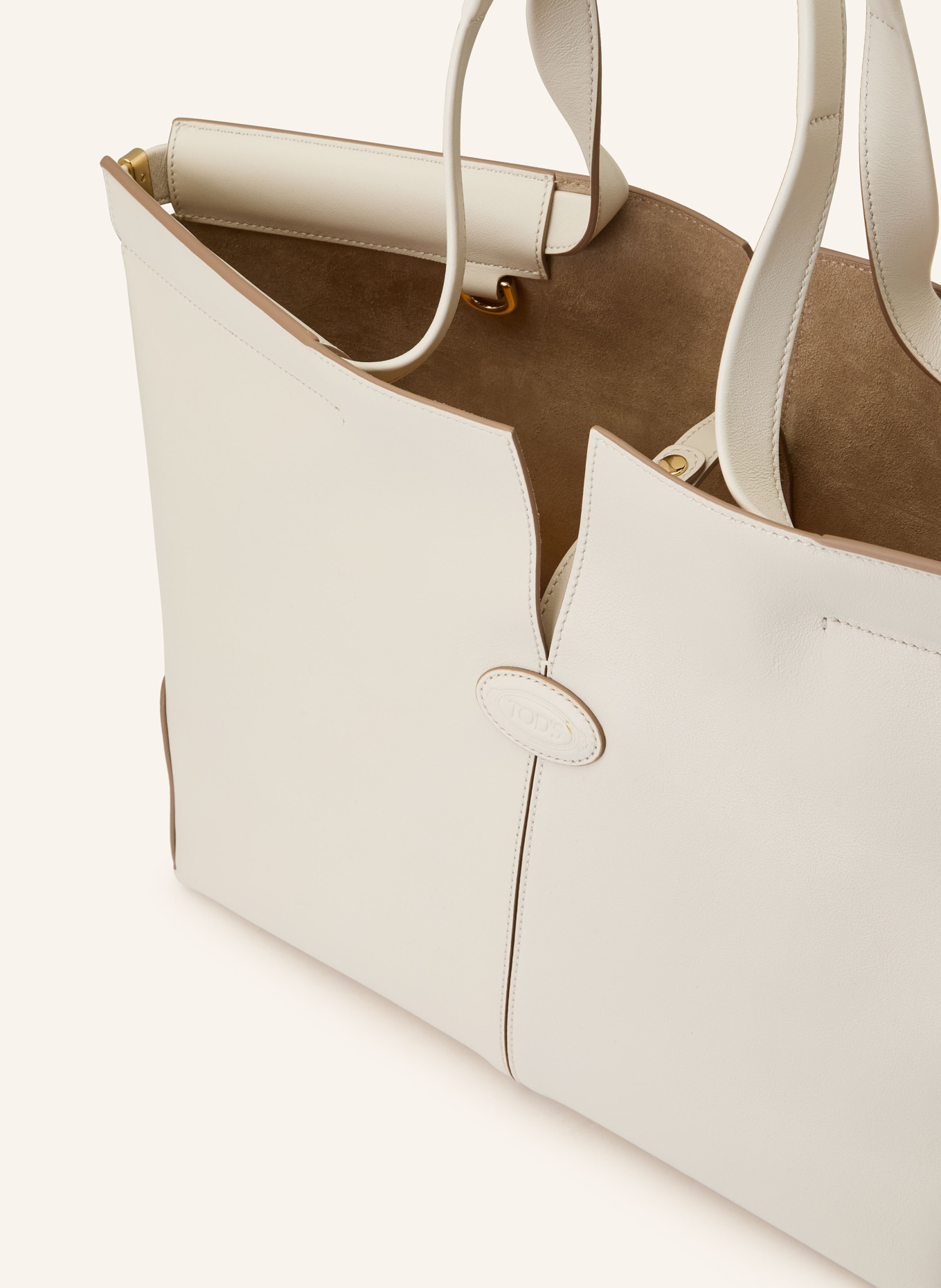 TOD'S Shopper MEDIO SMALL: ECRU