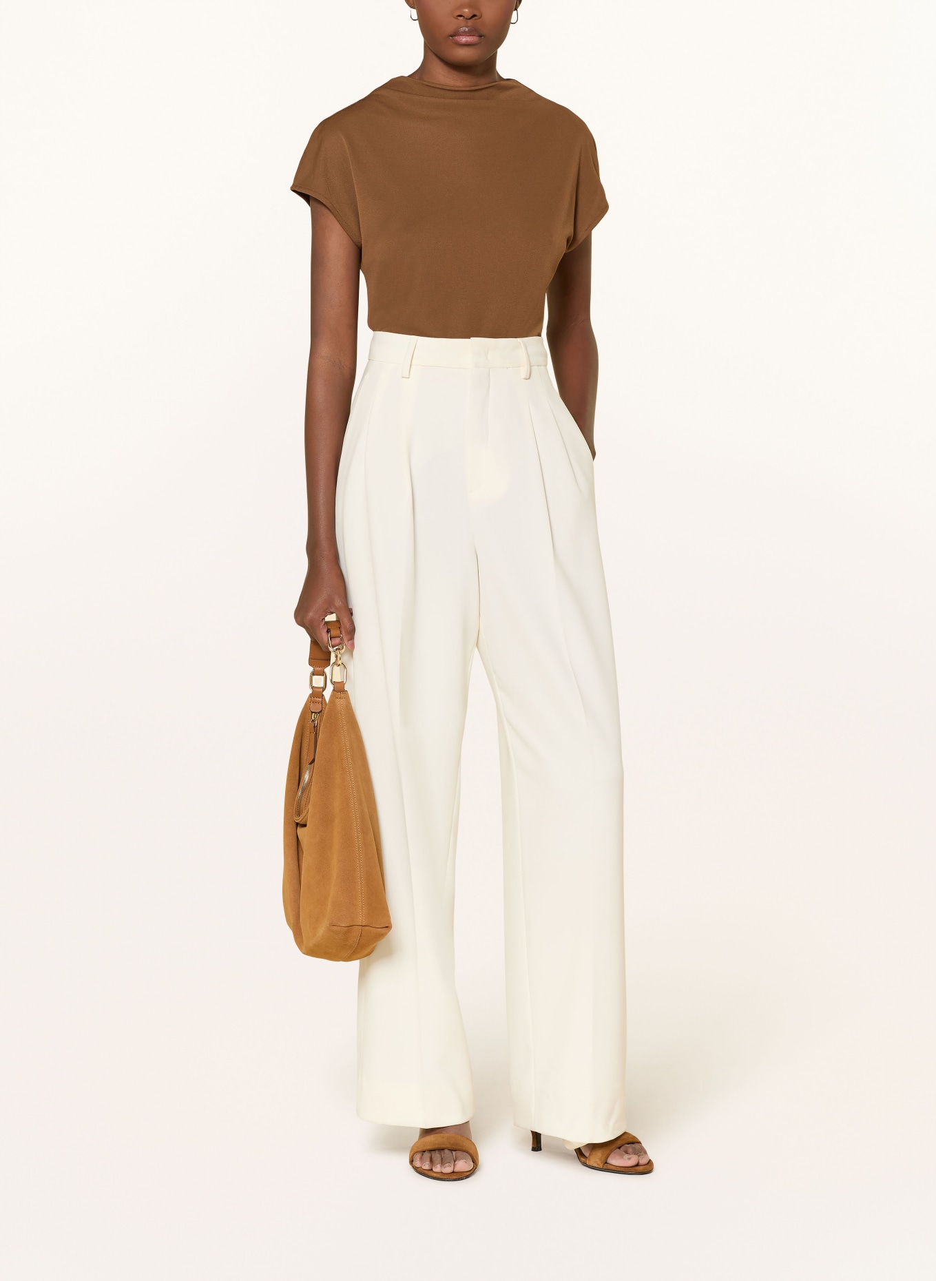 TIGER OF SWEDEN T-shirt ALITTA: BRĄZOWY