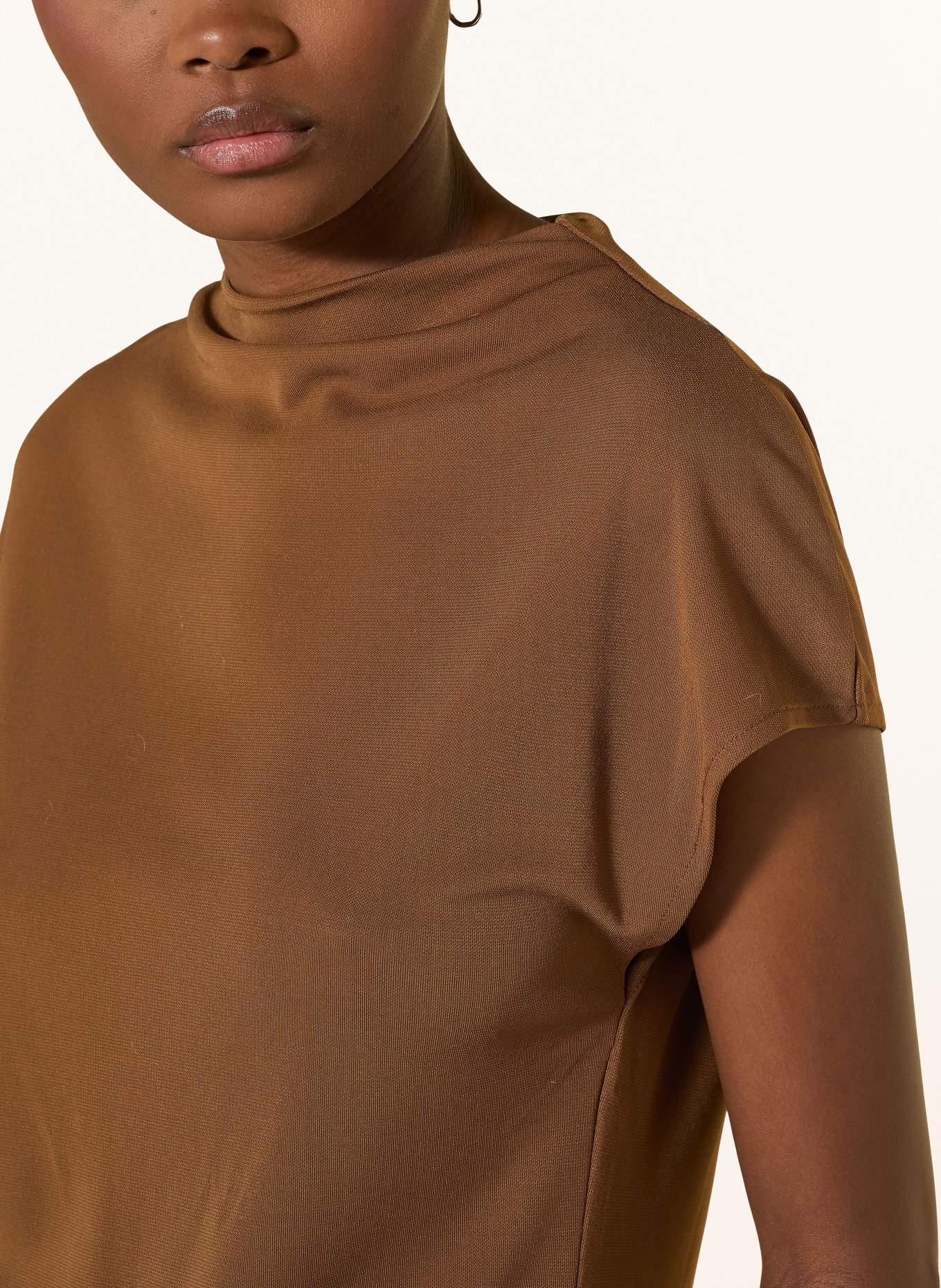 TIGER OF SWEDEN T-shirt ALITTA: BRĄZOWY