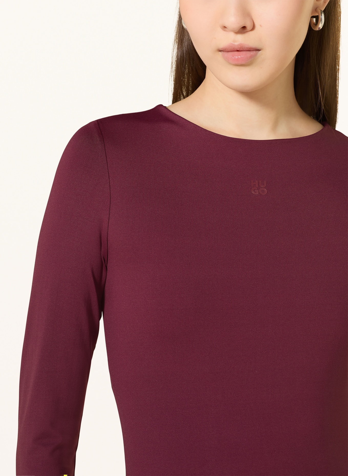 HUGO Long sleeve shirt DASIIA: DARK RED