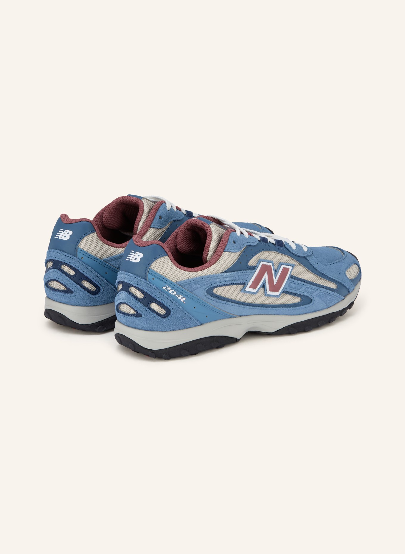 new balance Sneaker 204L: BLUE / LIGHT GRAY / DARK RED