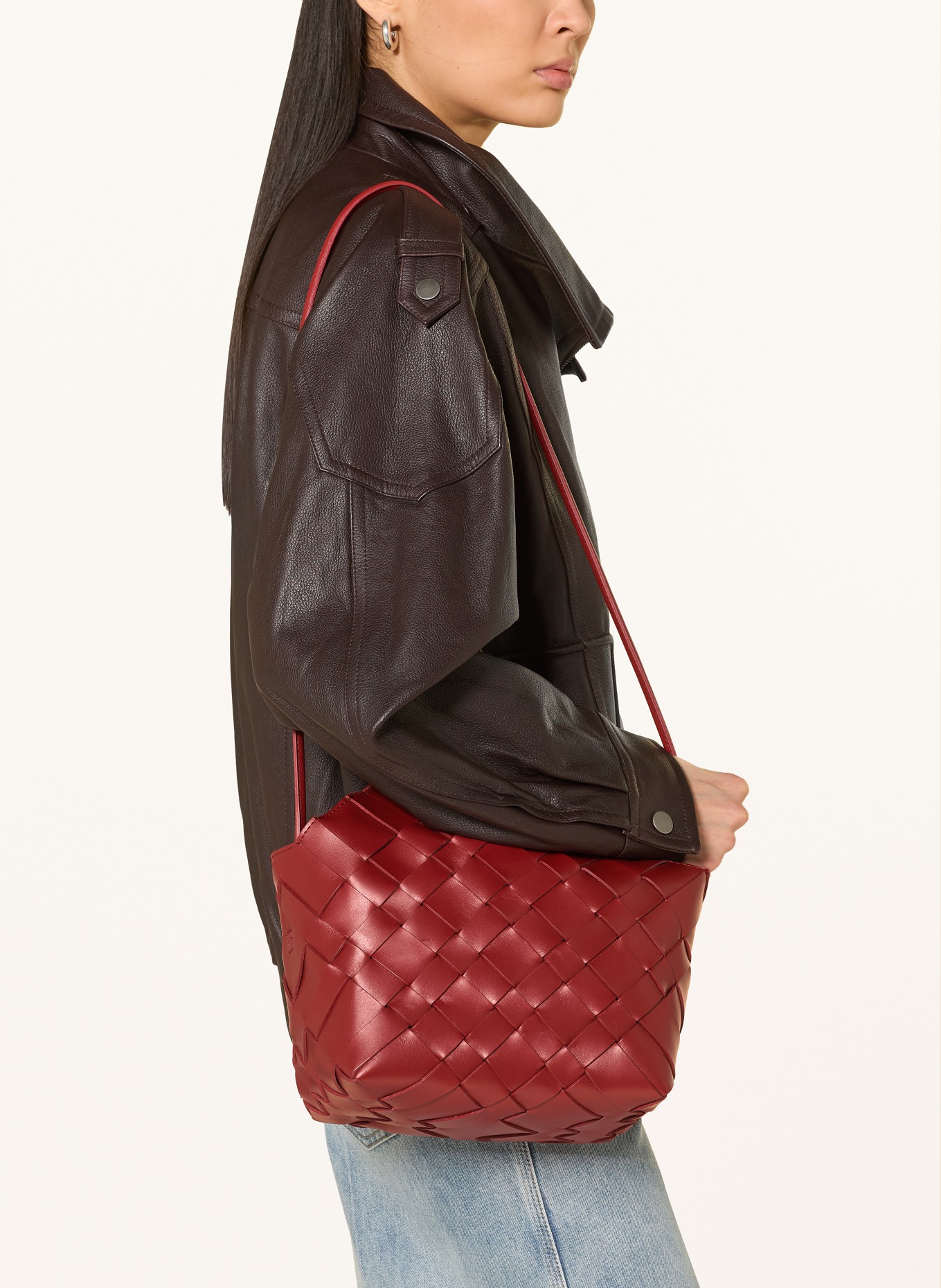 CALA JADE Handtas MISU MEDIUM: DONKERROOD