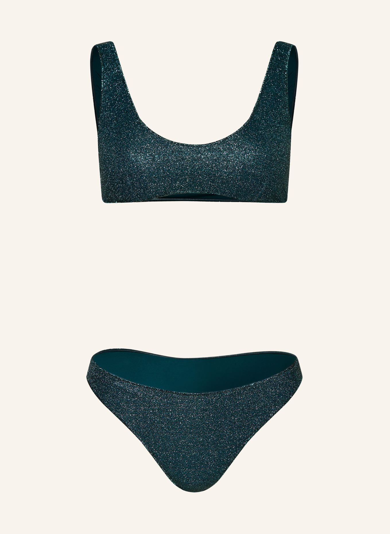 Oséree Bustier bikiny LUMIERE SPORTY: PETROLEJOVÁ / TYRKYSOVÁ