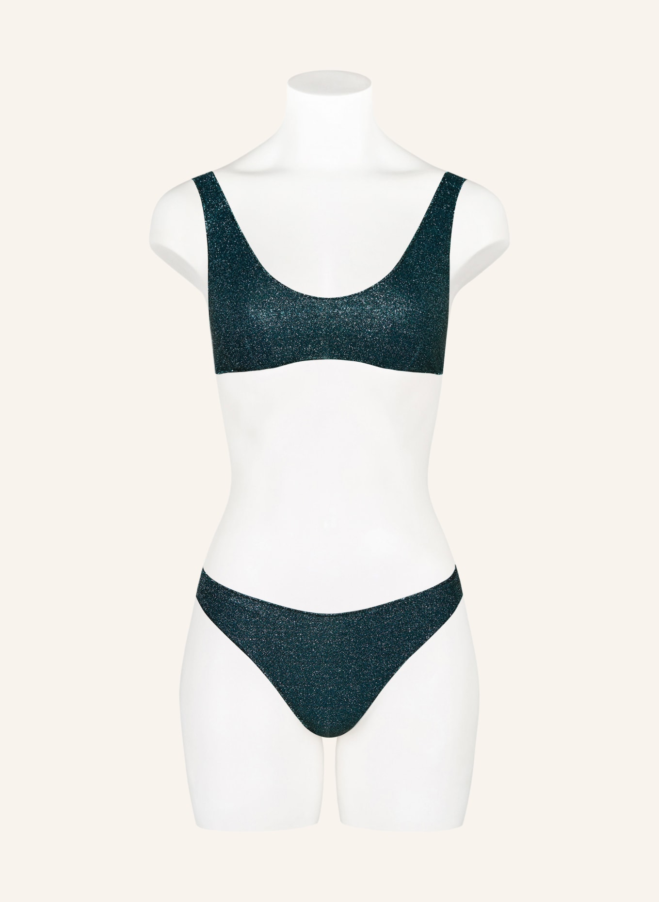 Oséree Bustier bikiny LUMIERE SPORTY: PETROLEJOVÁ / TYRKYSOVÁ