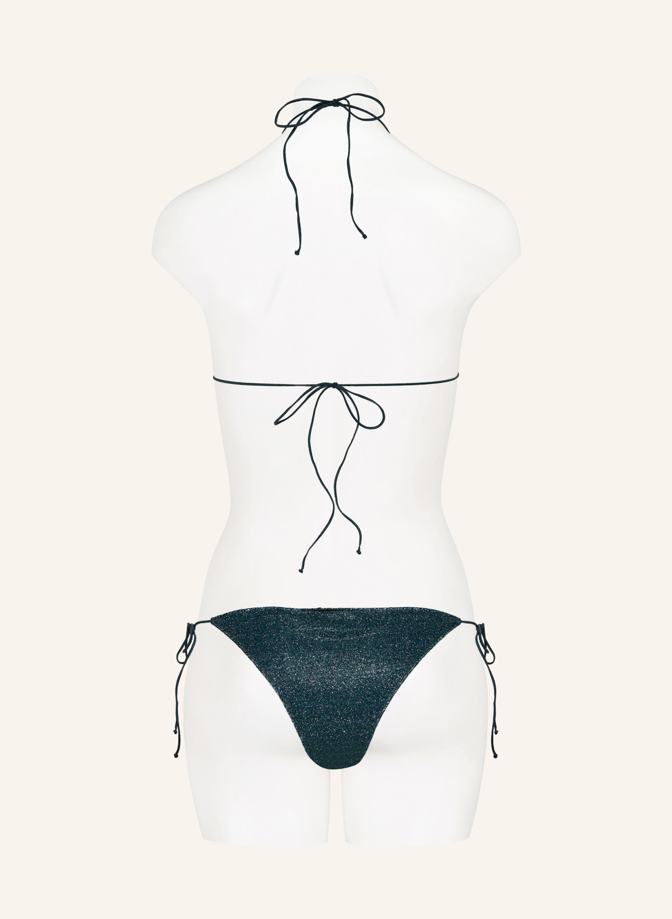 Oséree Triangel-Bikini LUMIERE mit Glitzergarn: PETROL / TÜRKIS