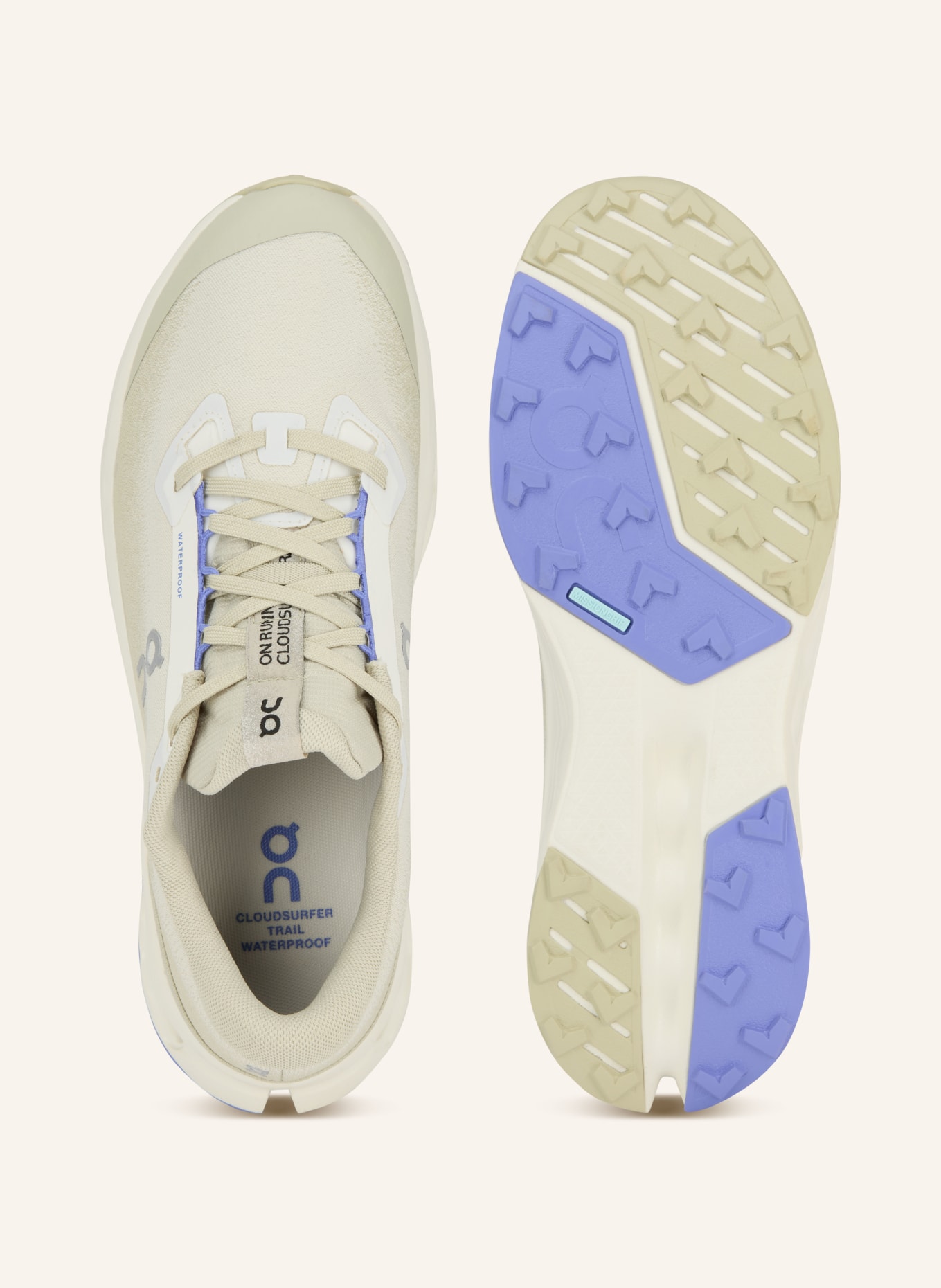 On Trail running shoes CLOUDSURFER TRAIL 2: LIGHT GREEN / GRAY