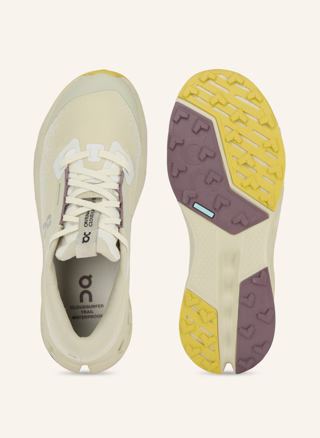 On Trailrunning-Schuhe CLOUDSURFER TRAIL 2: GRAU / HELLGRÜN