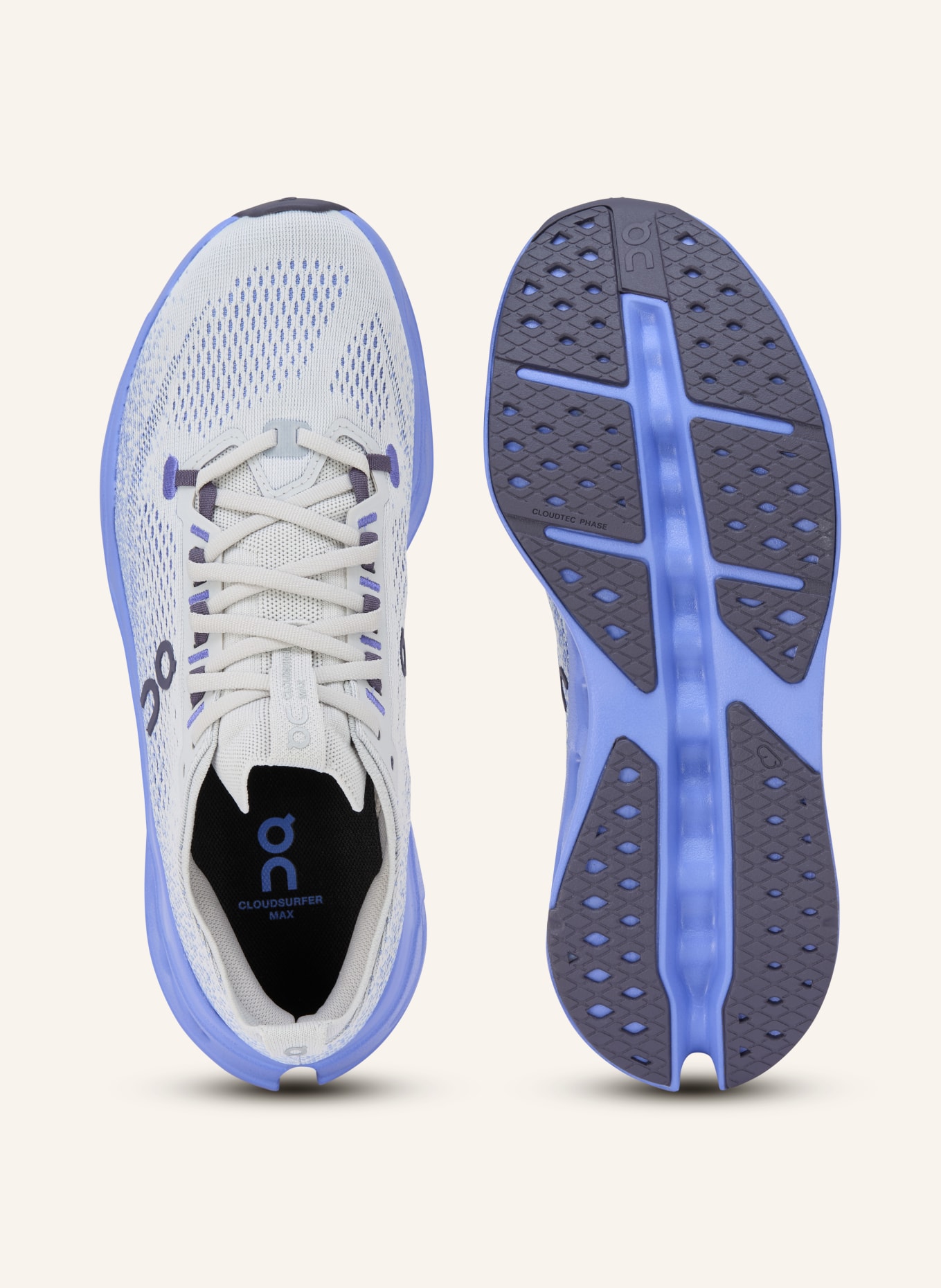 On Běžecké boty CLOUDSURFER MAX: SVĚTLE ŠEDÁ / MODRÁ