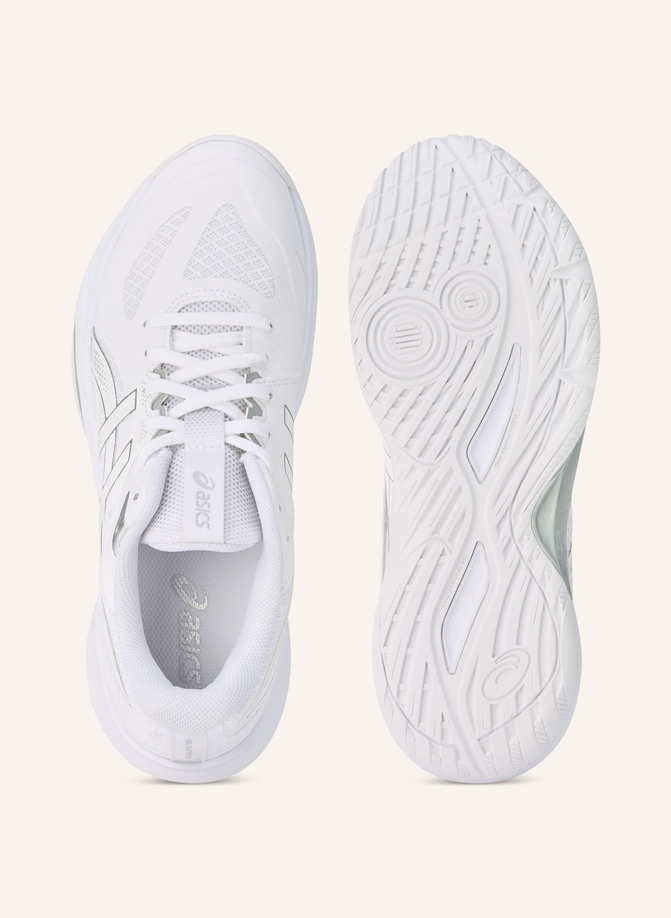 ASICS Sálové boty GEL-TACTIC 13: BÍLÁ / STŘÍBRNÁ