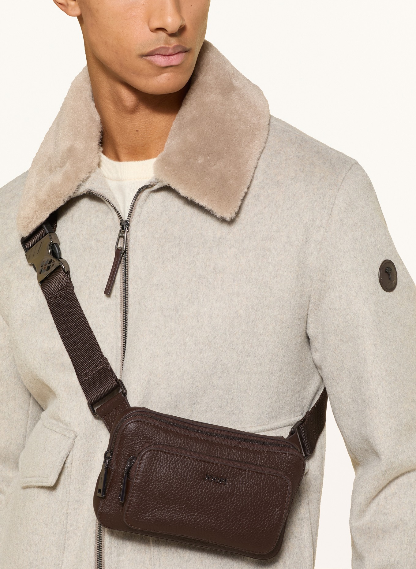 JOOP! EMIR belt bag: DARK BROWN