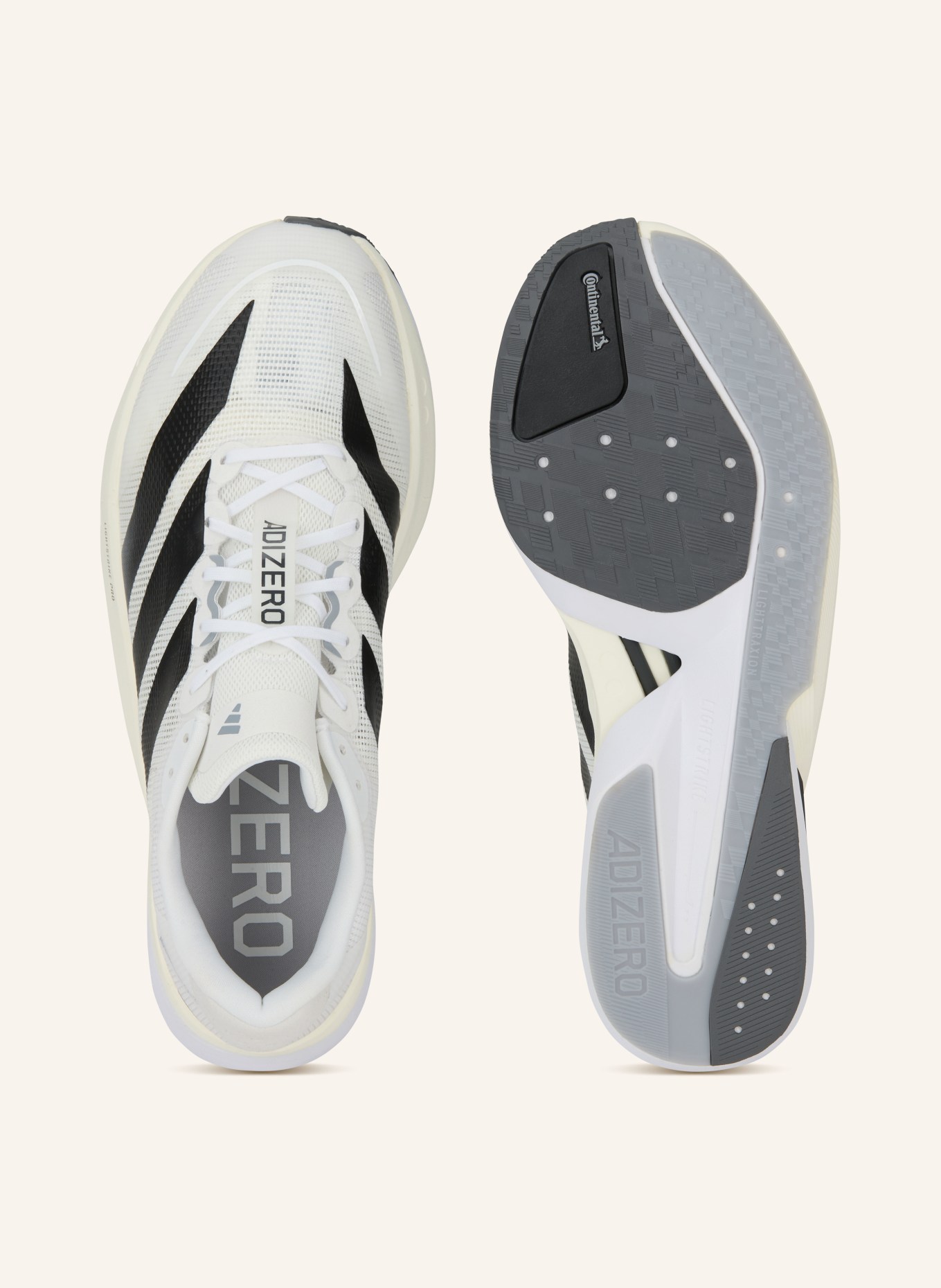 adidas ADIZERO BOSTON 13 running shoes: WHITE / BLACK