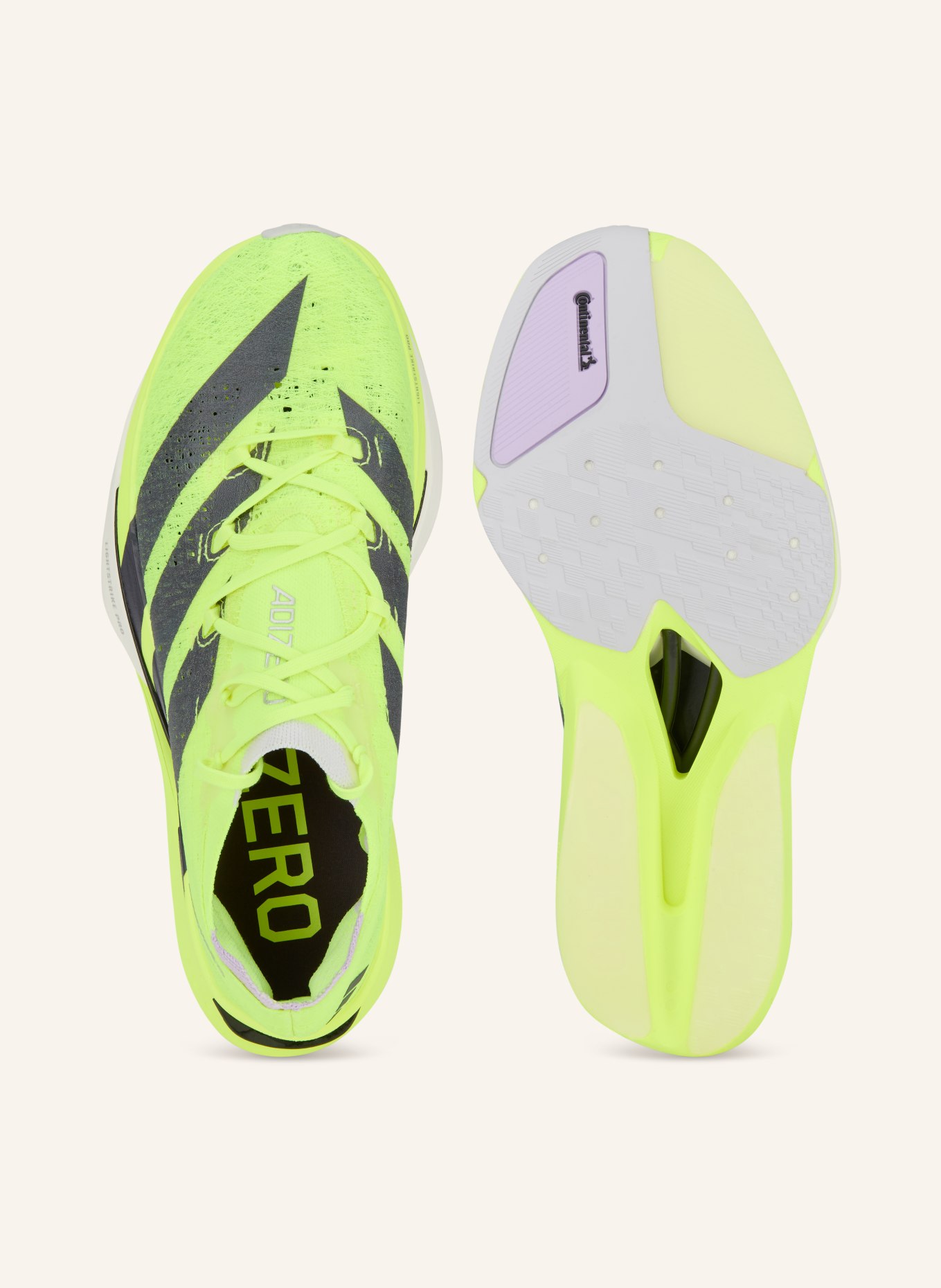 adidas Laufschuhe ADIZERO PRIME X3 STRUNG: NEONGELB / SCHWARZ