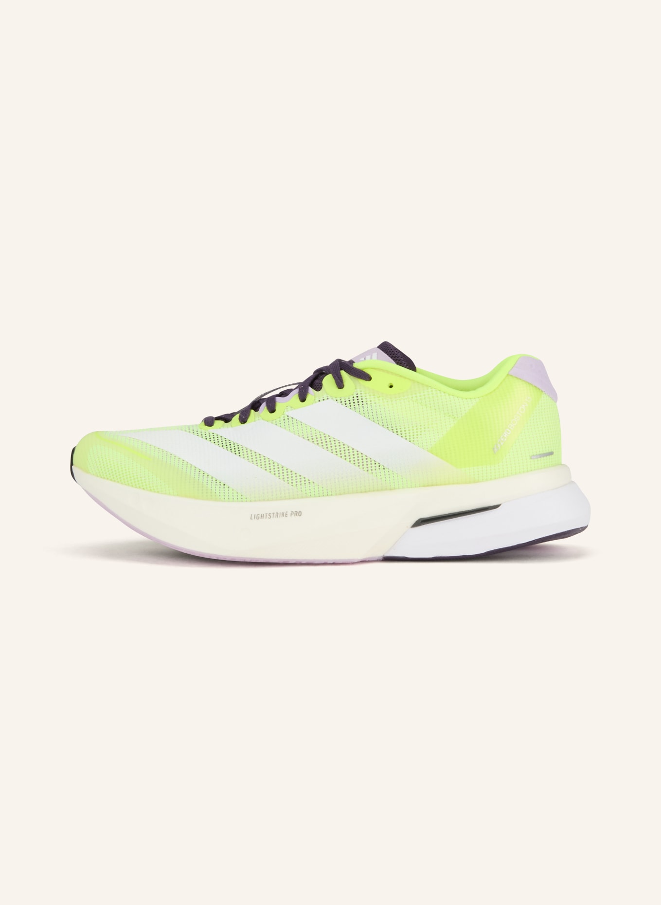 adidas Běžecké boty ADIZERO BOSTON 13: NEONOVĚ ZELENÁ / FIALOVÁ / BÍLÁ