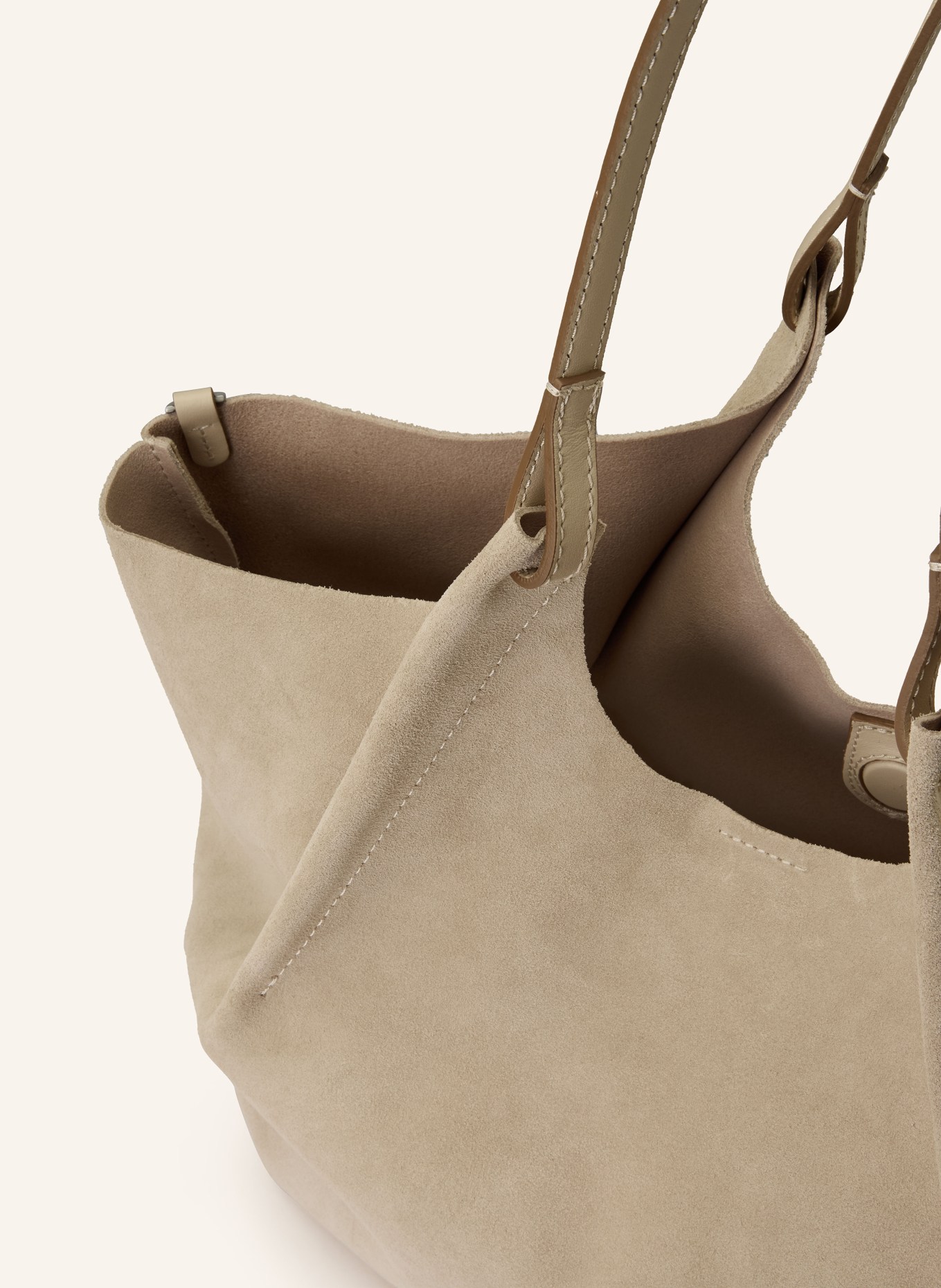 GIANNI CHIARINI Hobo bag DUA XL with pouch: BEIGE