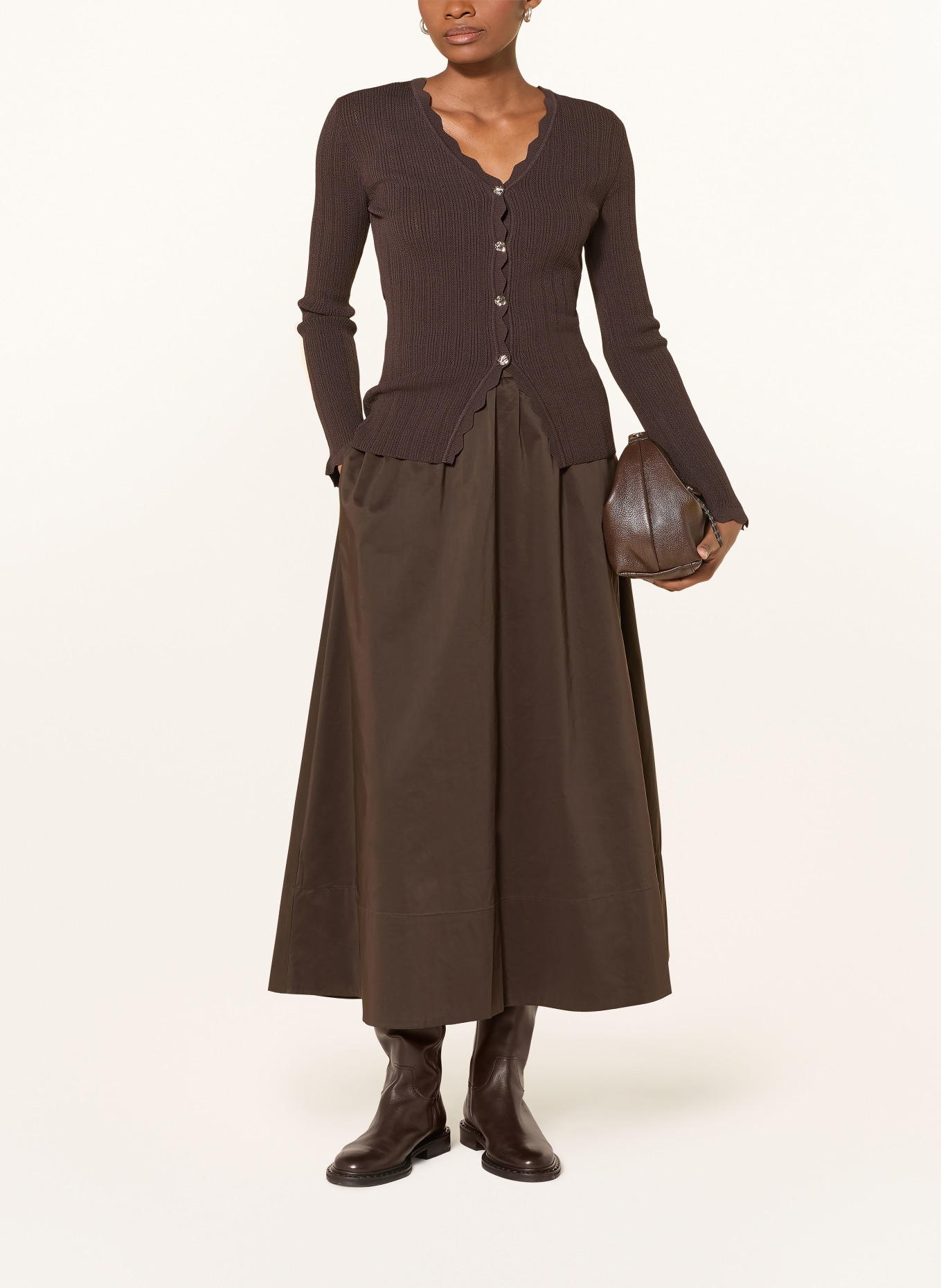 NEO NOIR Strickjacke CLARA: DUNKELBRAUN