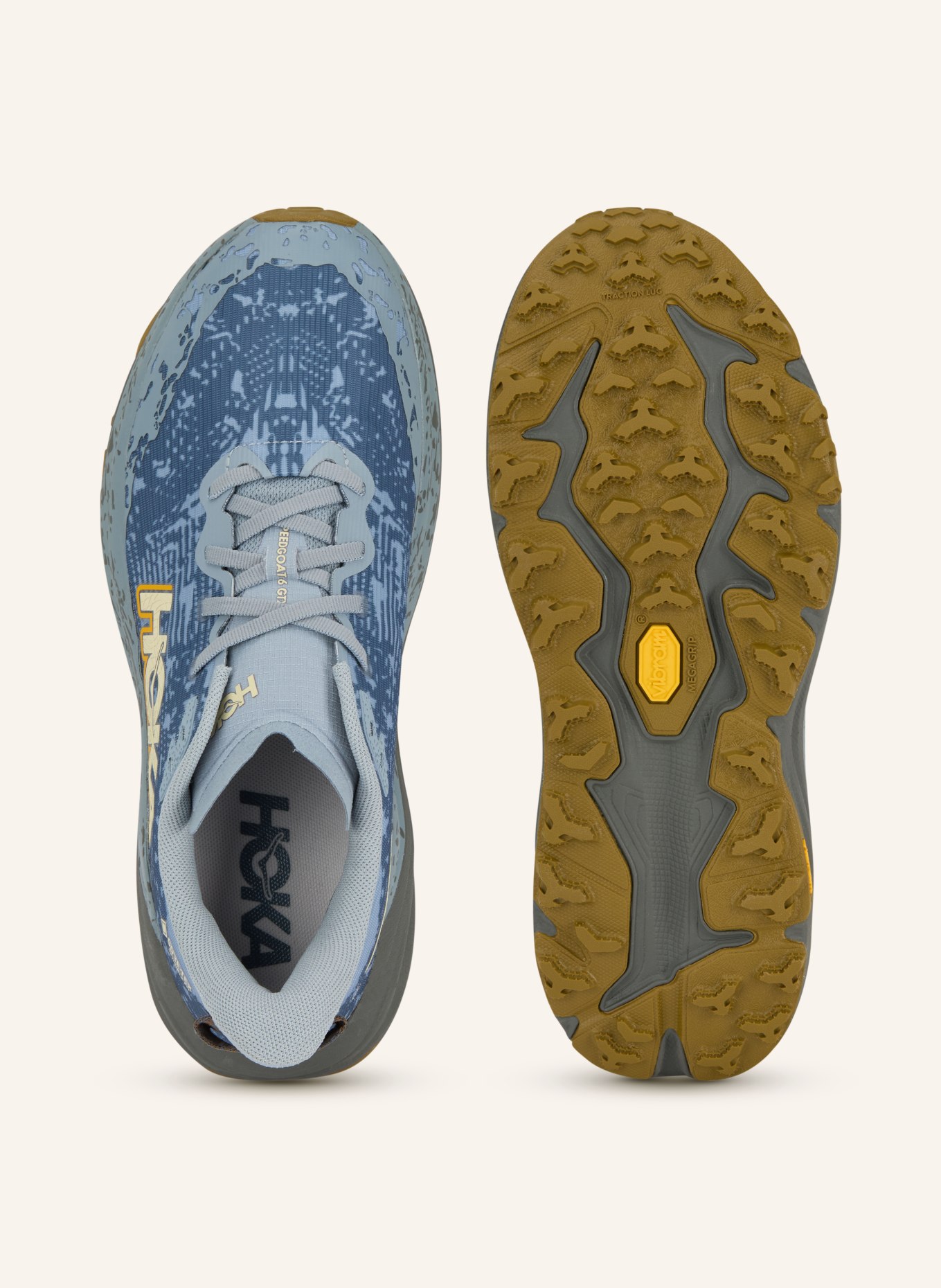 HOKA SPEEDGOAT 6 GTX trail running shoes: LIGHT BLUE / DARK BLUE