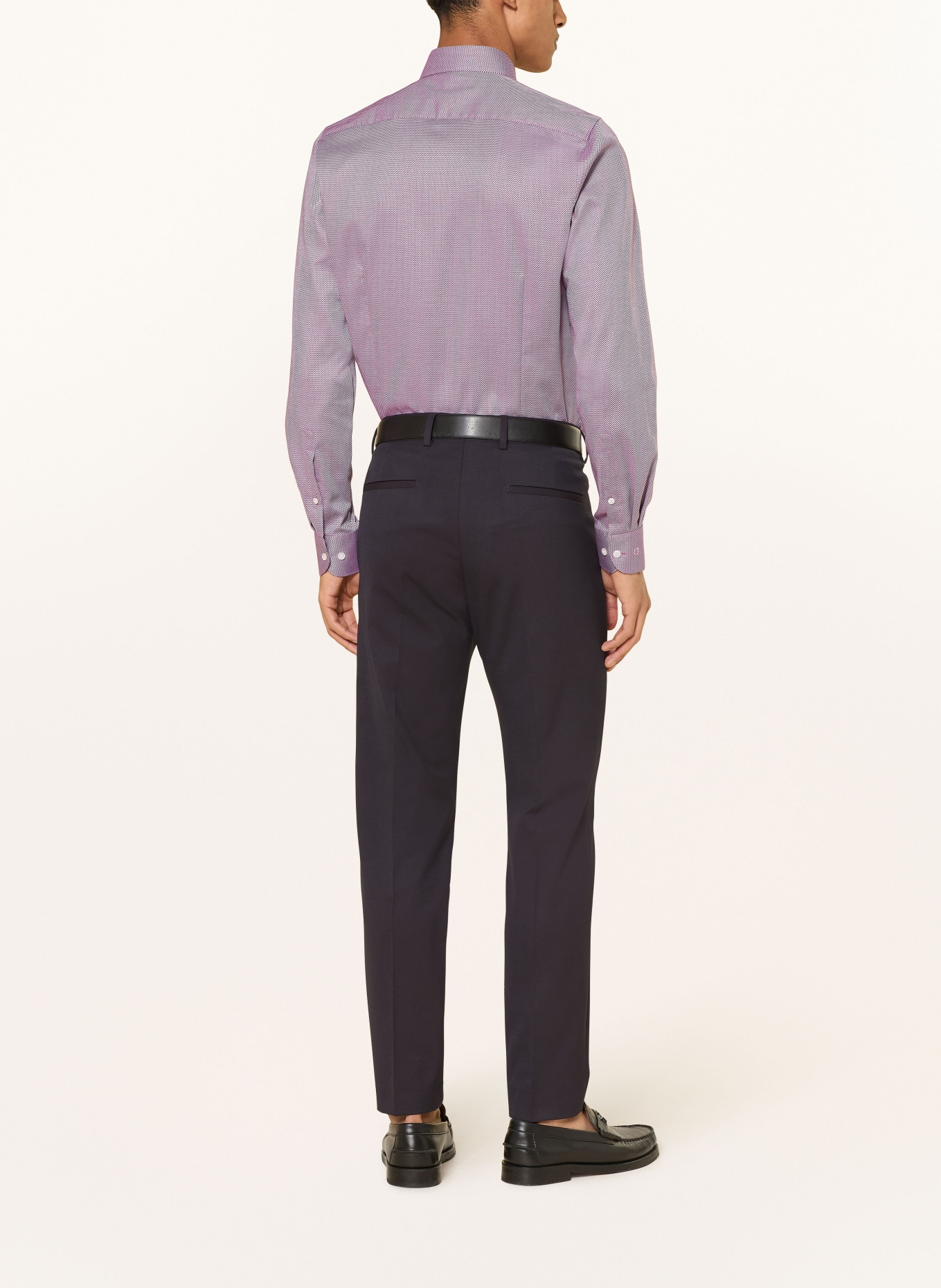 OLYMP Hemd Level Five body fit: WEISS / LILA