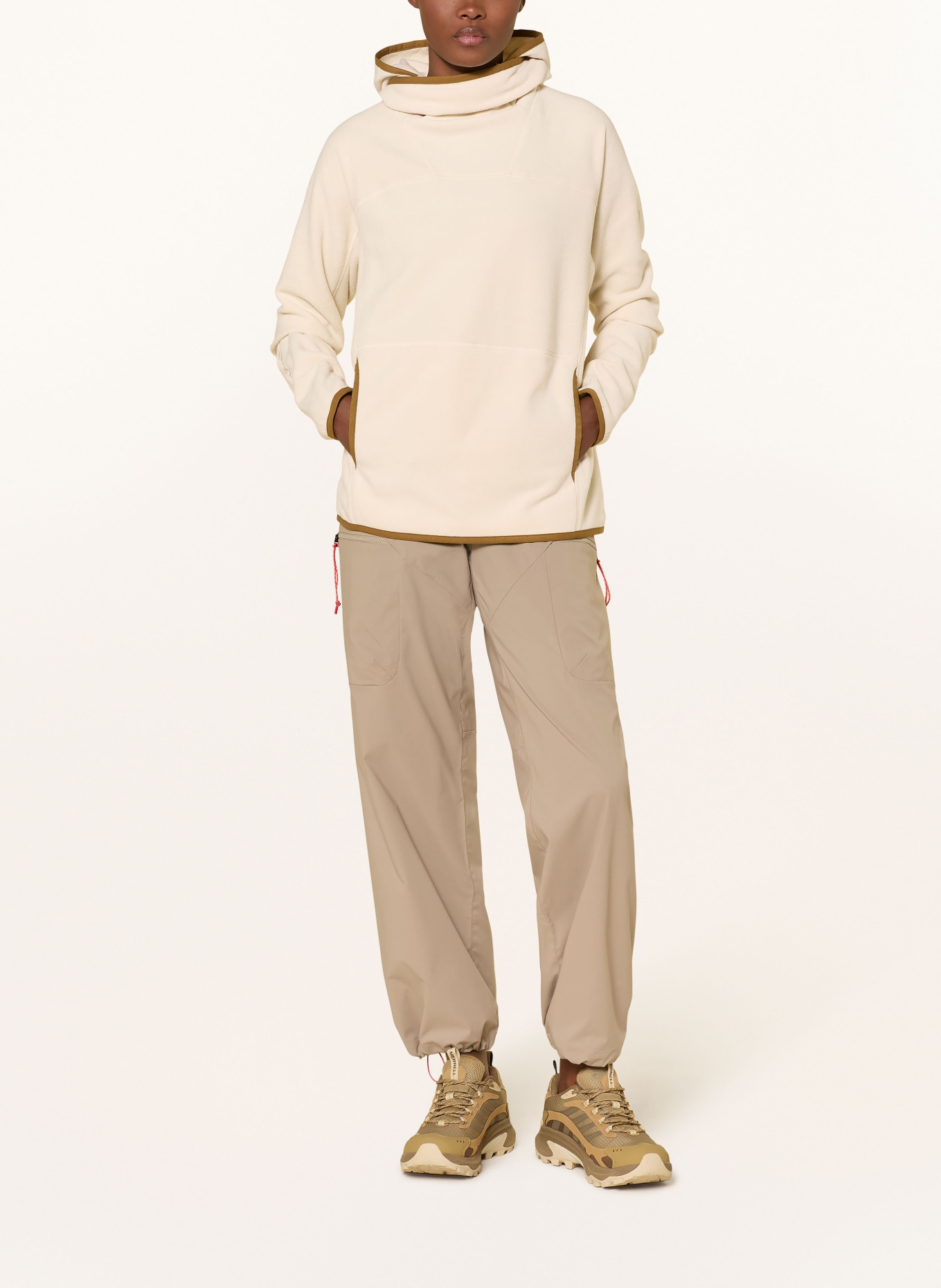 Peak Performance TREELINE fleece hoodie: ECRU