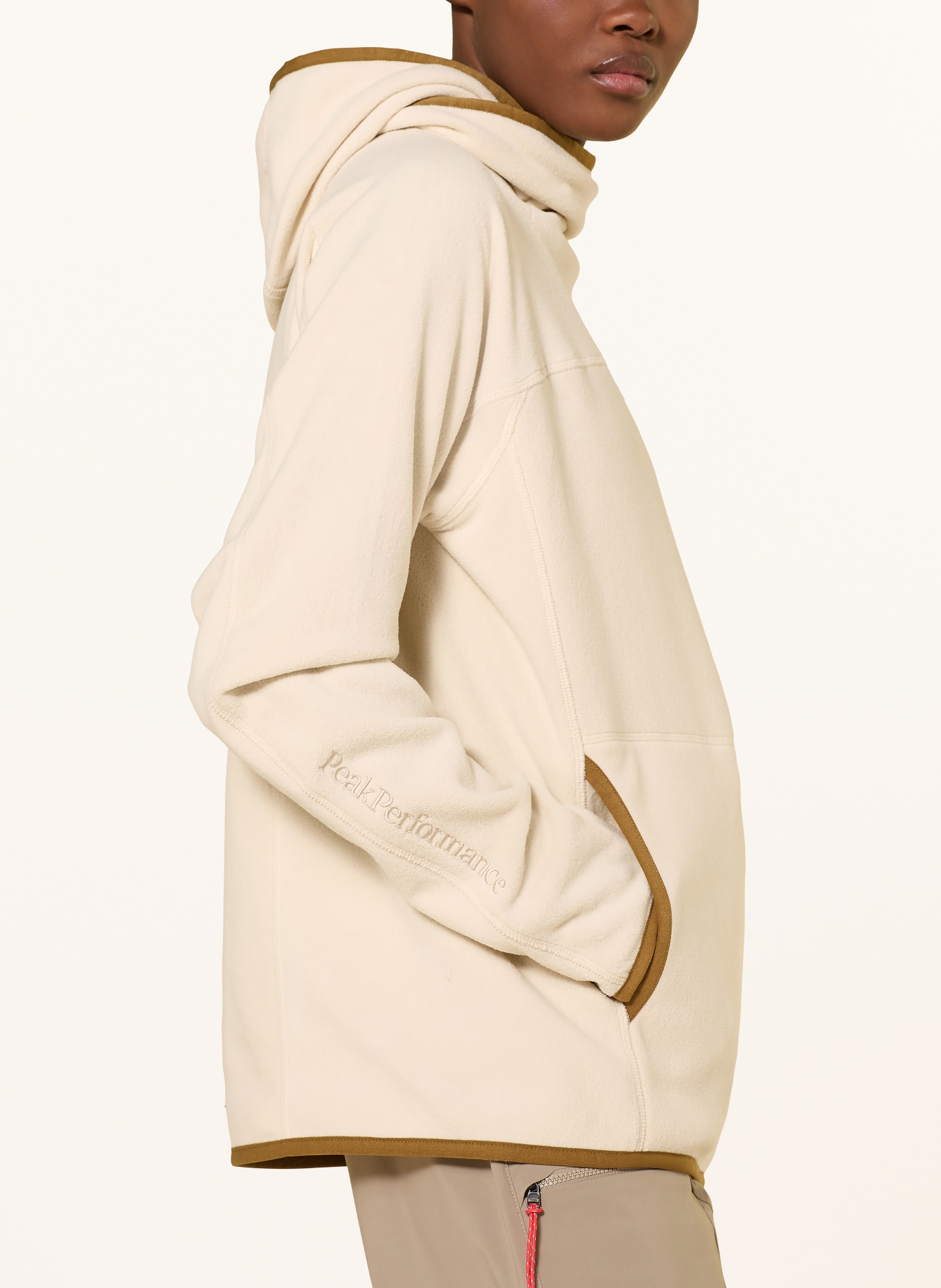 Peak Performance TREELINE fleece hoodie: ECRU