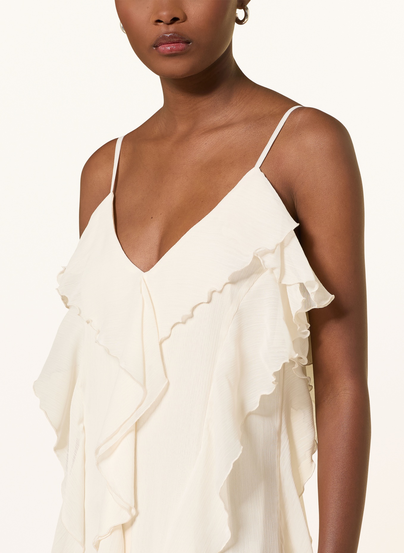 MRS & HUGS Robe à volants: BLANC