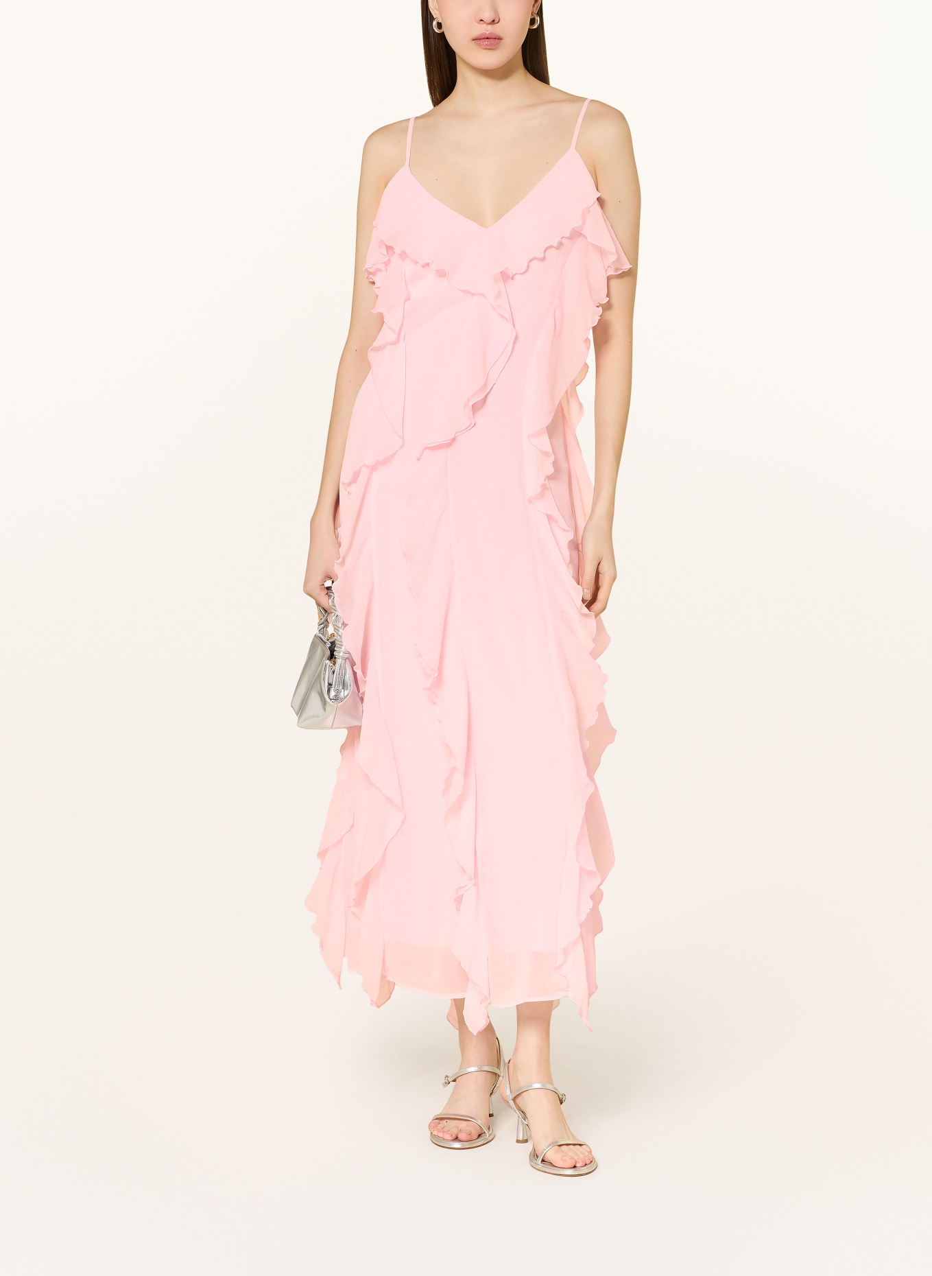 MRS & HUGS Dress with flounces: PINK