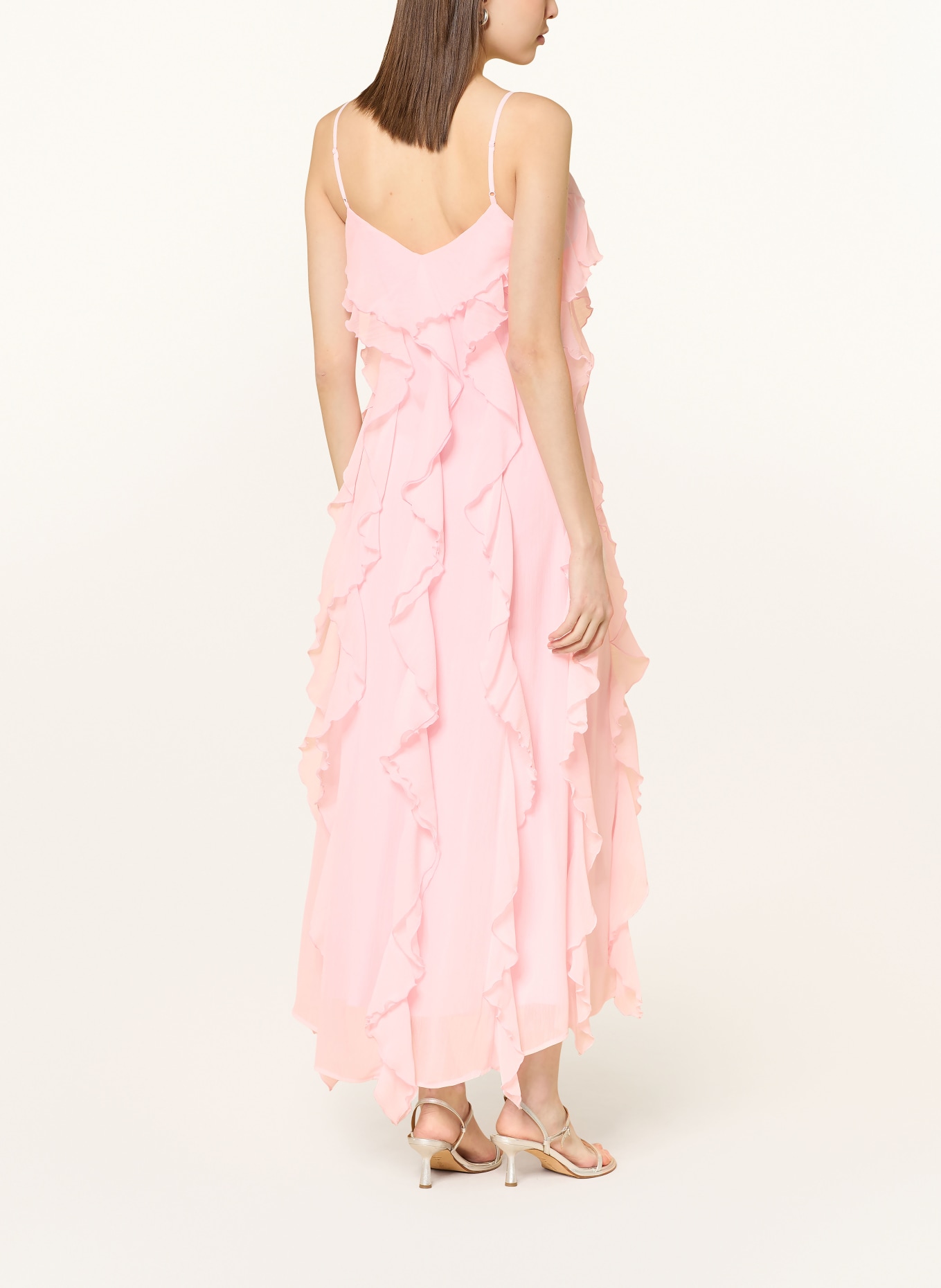 MRS & HUGS Dress with flounces: PINK