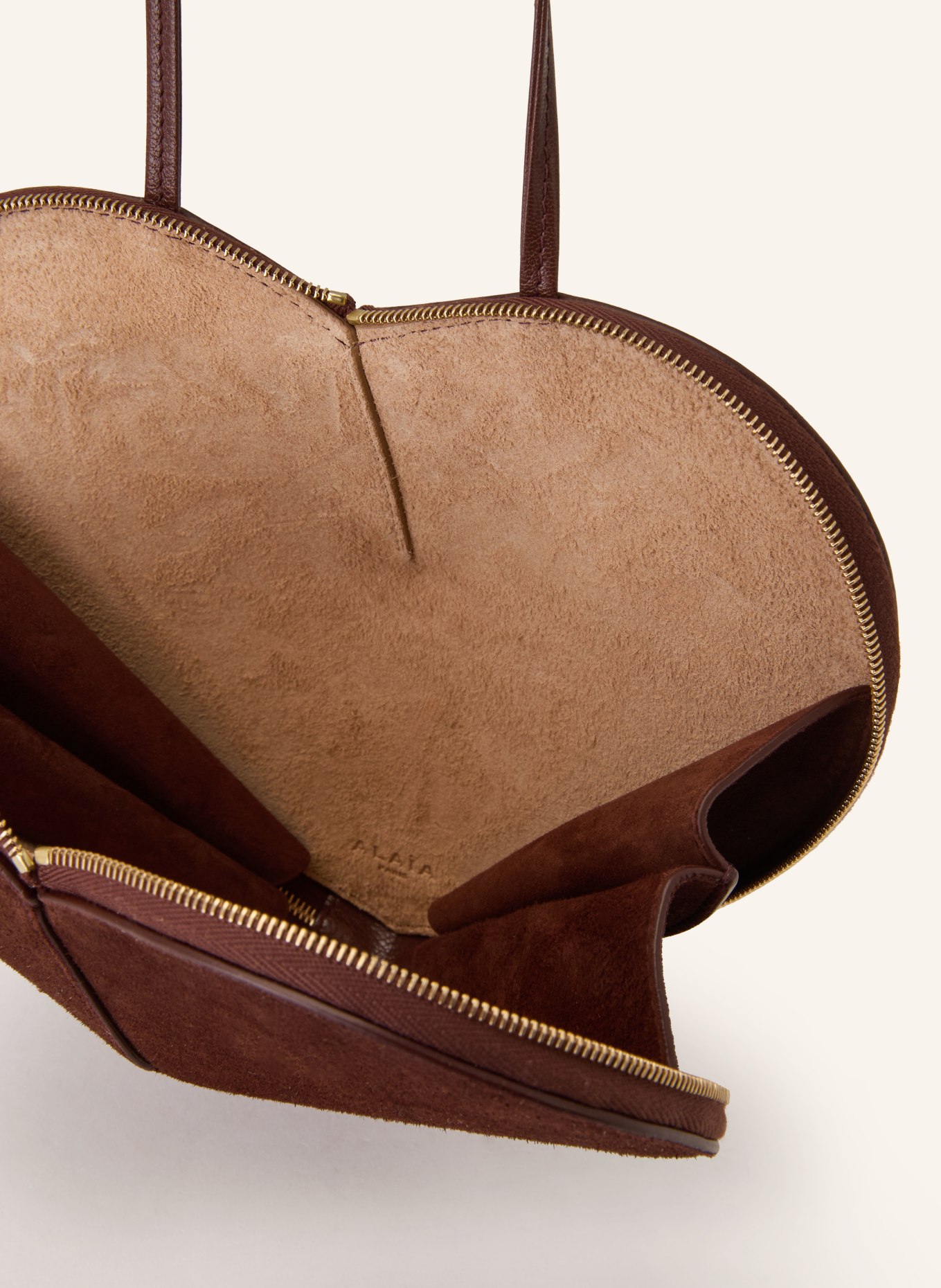 ALAÏA Torba na ramię LE COEUR: CIEMNOBRĄZOWY