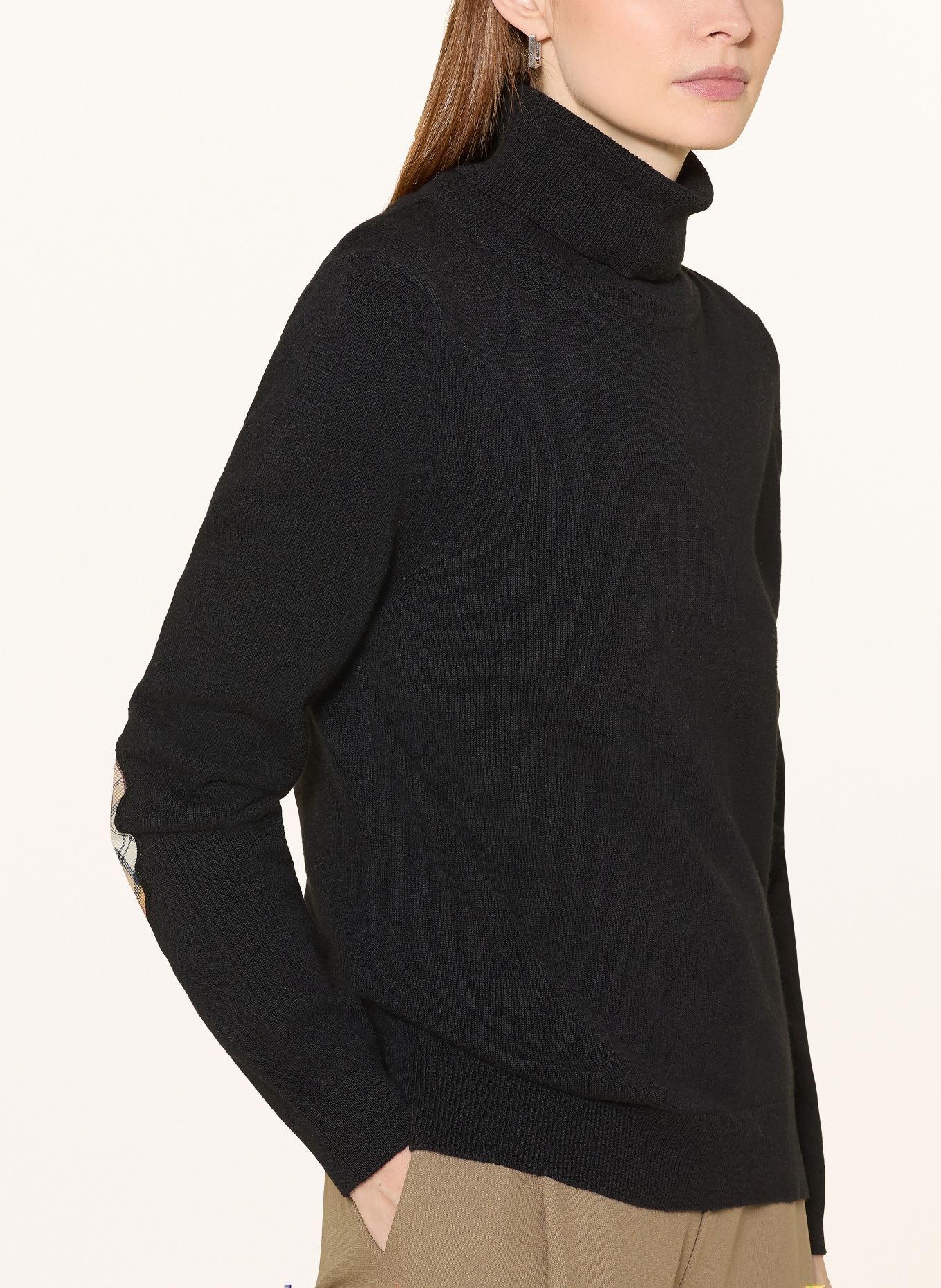 Barbour Rollkragenpullover PEND: SCHWARZ / BEIGE