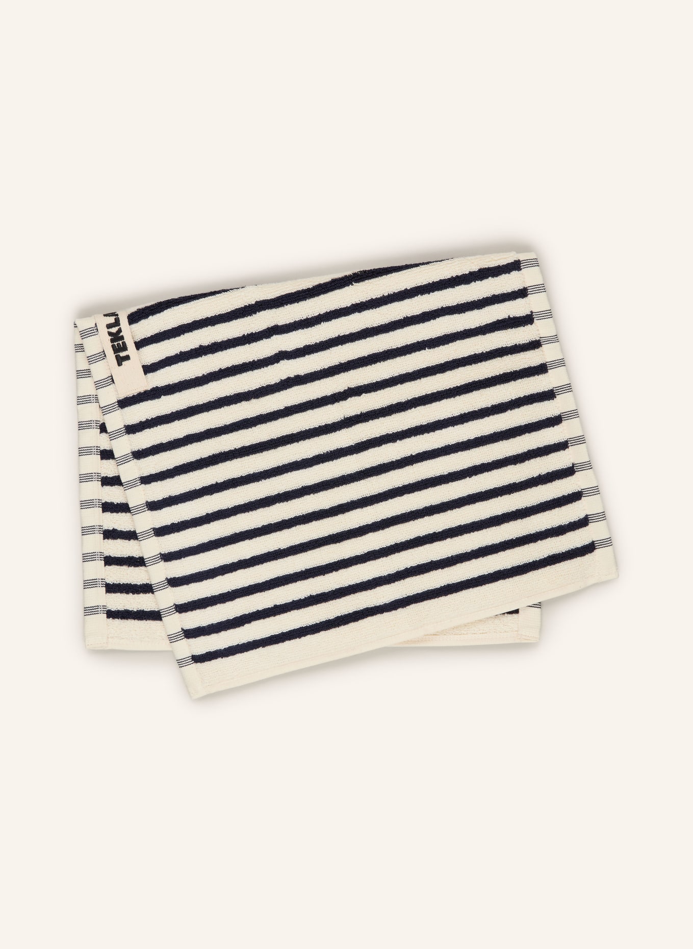 TEKLA Gästehandtuch: CREME / SCHWARZ