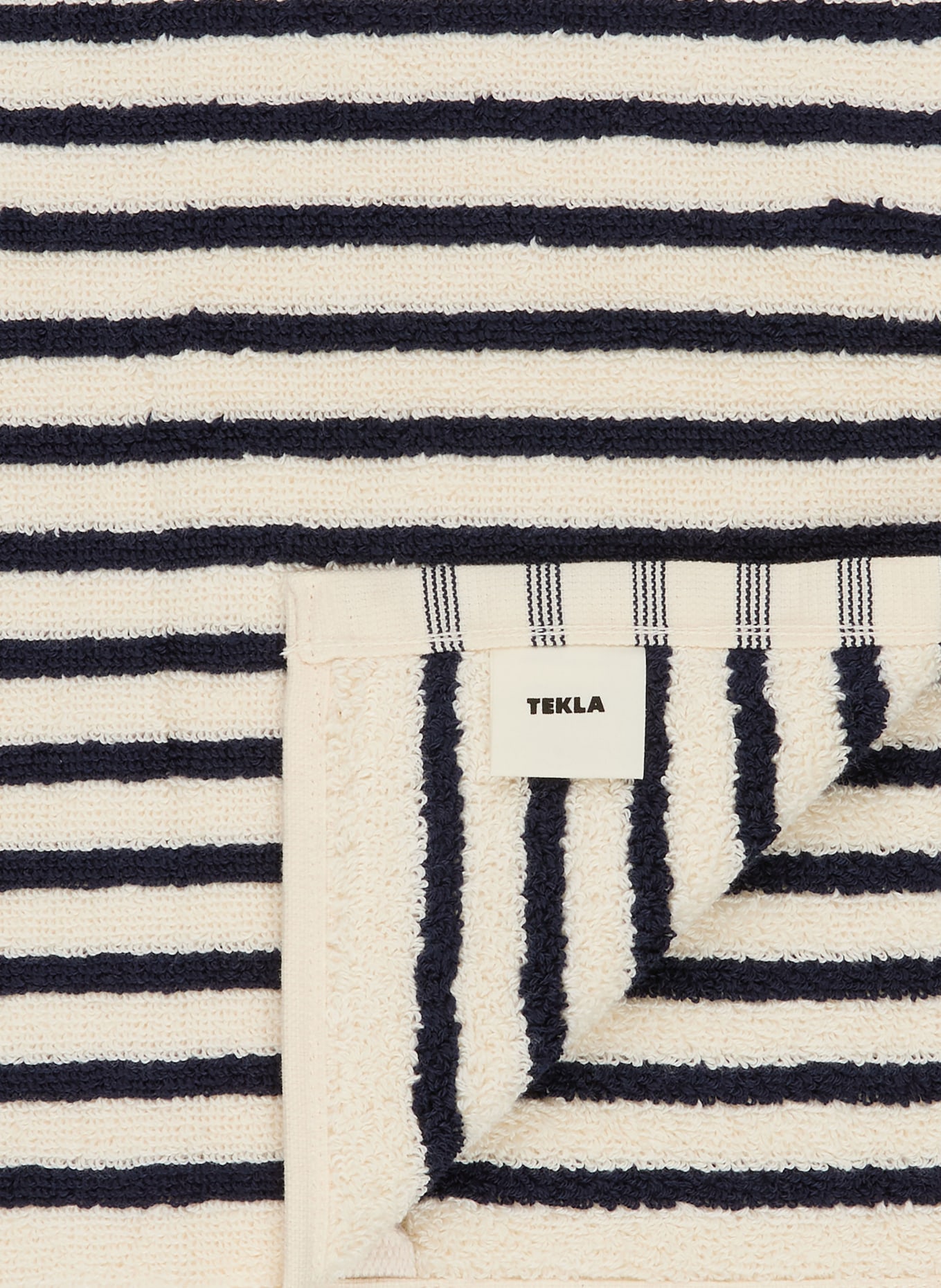 TEKLA Gästehandtuch: CREME / SCHWARZ