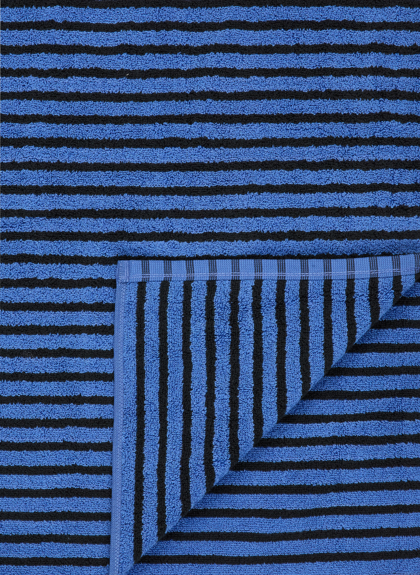 TEKLA Duschtuch: DUNKELBLAU / SCHWARZ