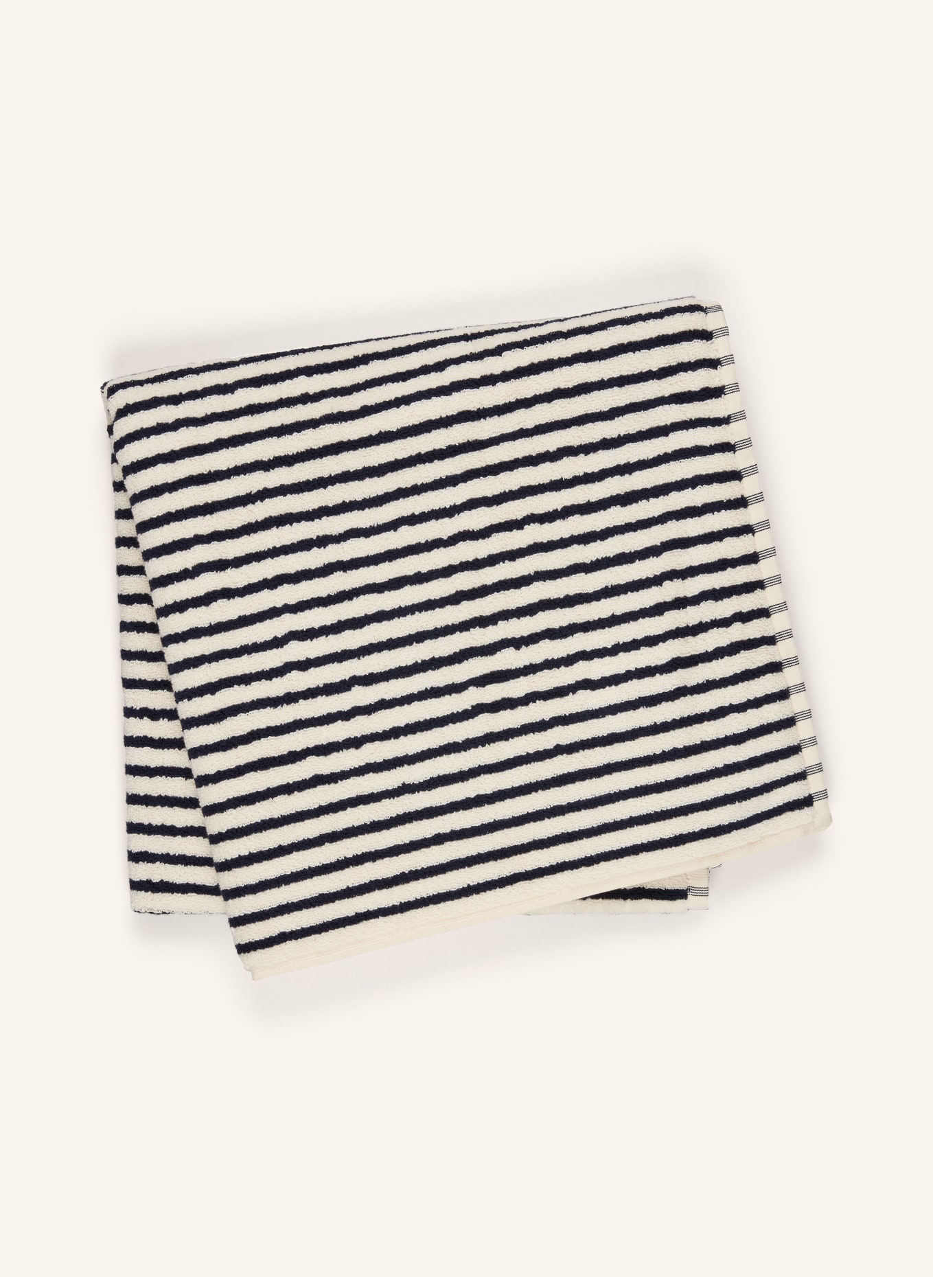 TEKLA Duschtuch: DUNKELBLAU / CREME