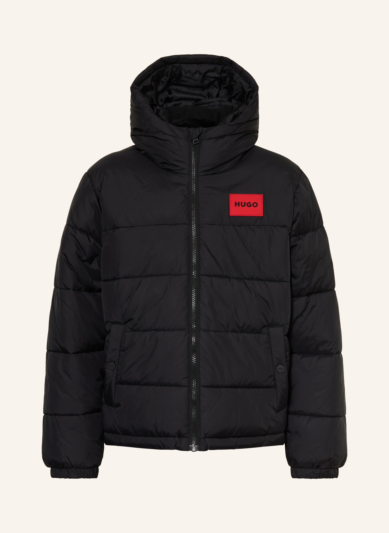 HUGO kurtka pikowana: CZARNY / CZERWONY