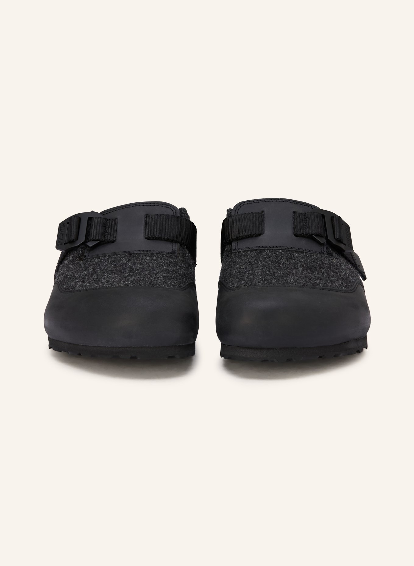 BIRKENSTOCK Pantoletten BOSTON NOVA: DUNKELGRAU / SCHWARZ