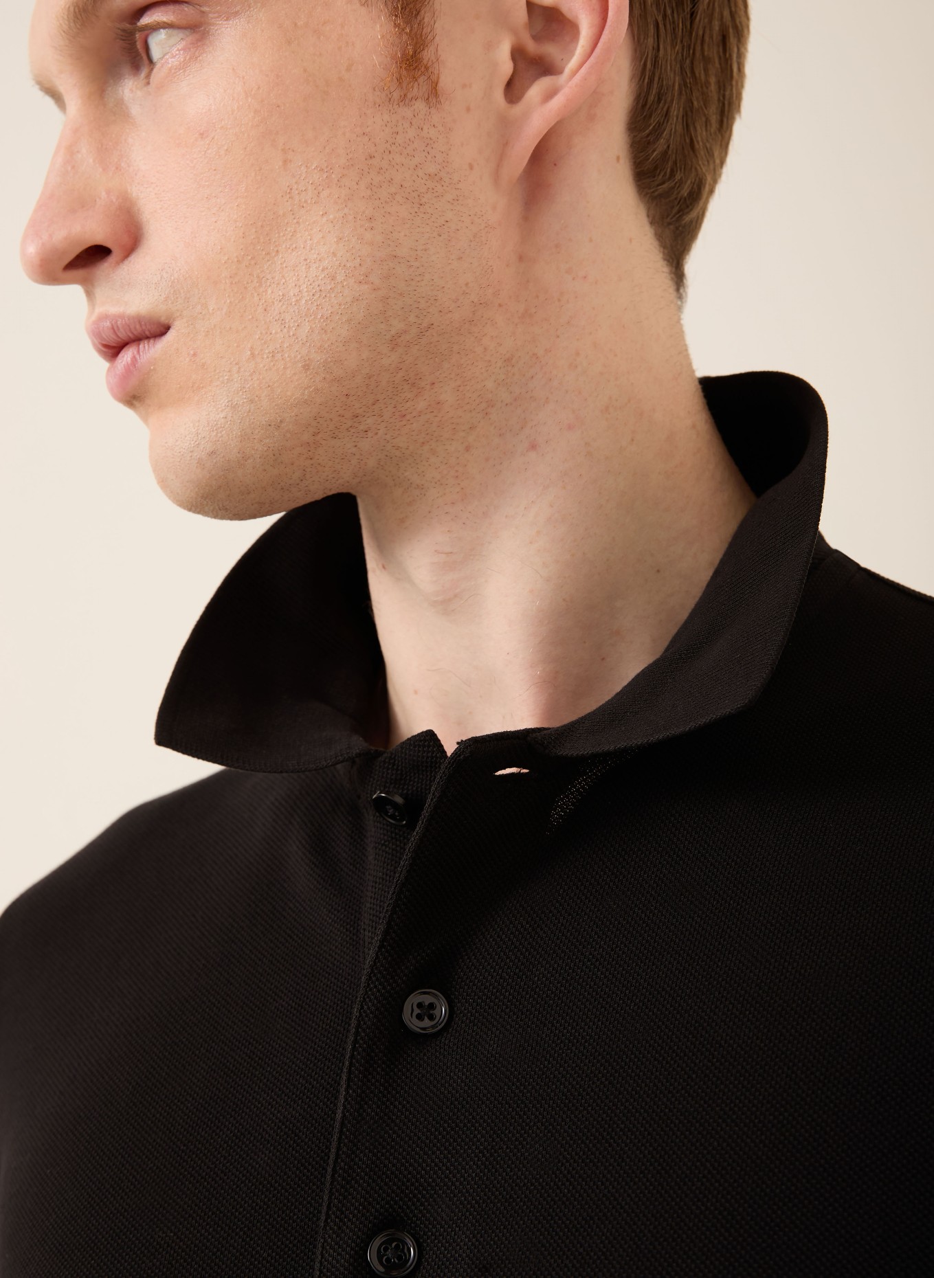 TOM FORD Piqué polo shirt: BLACK