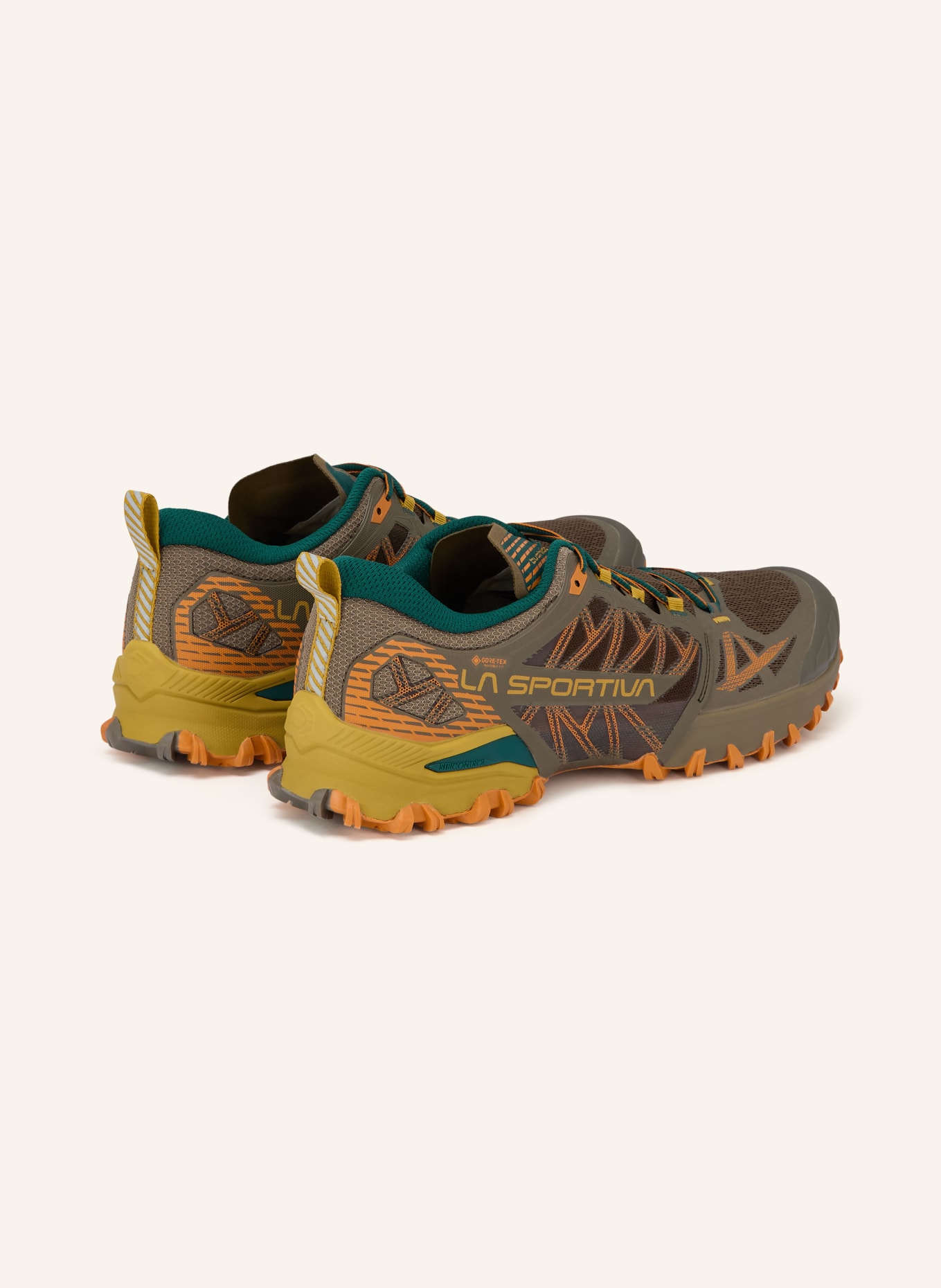 LA SPORTIVA Trail running shoes BUSHIDO III GTX: DARK BROWN / ORANGE / KHAKI