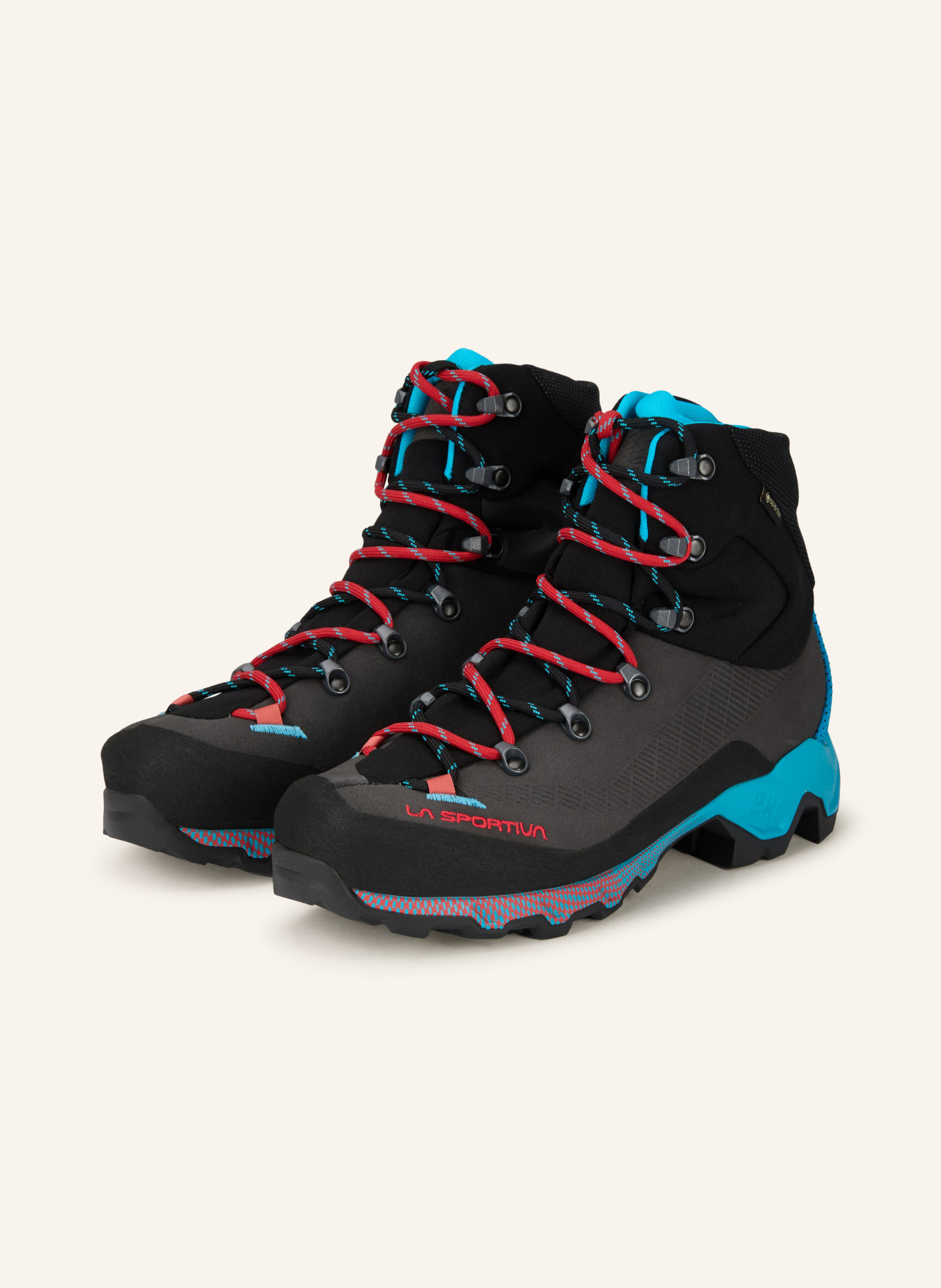 LA SPORTIVA Horské boty AEQUILIBRIUM TREK GTX: ČERNÁ / ČERVENÁ / NEONOVĚ MODRÁ