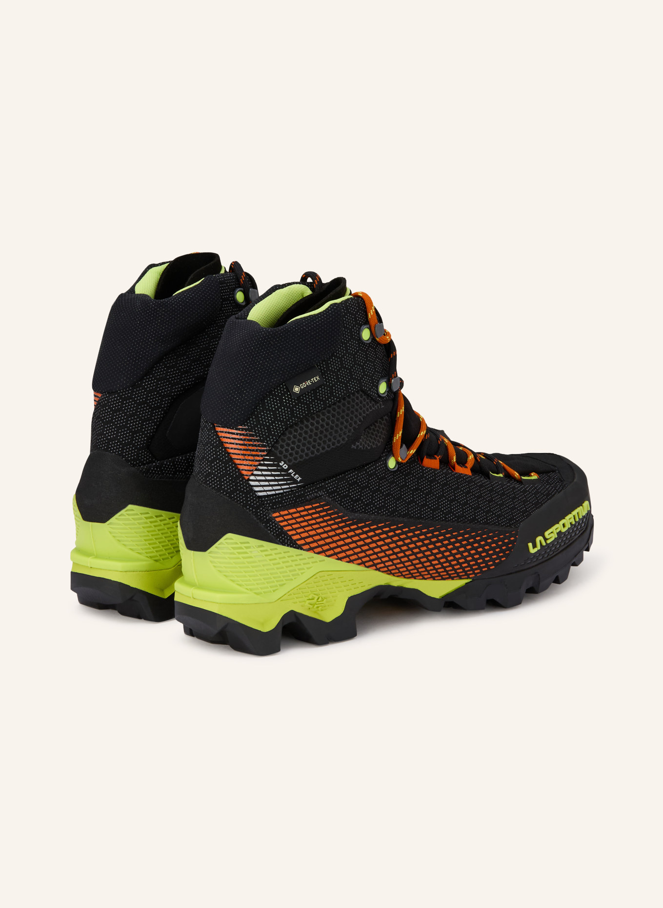 LA SPORTIVA AEQUILIBRIUM ST GTX hiking boots: BLACK / ORANGE / NEON YELLOW