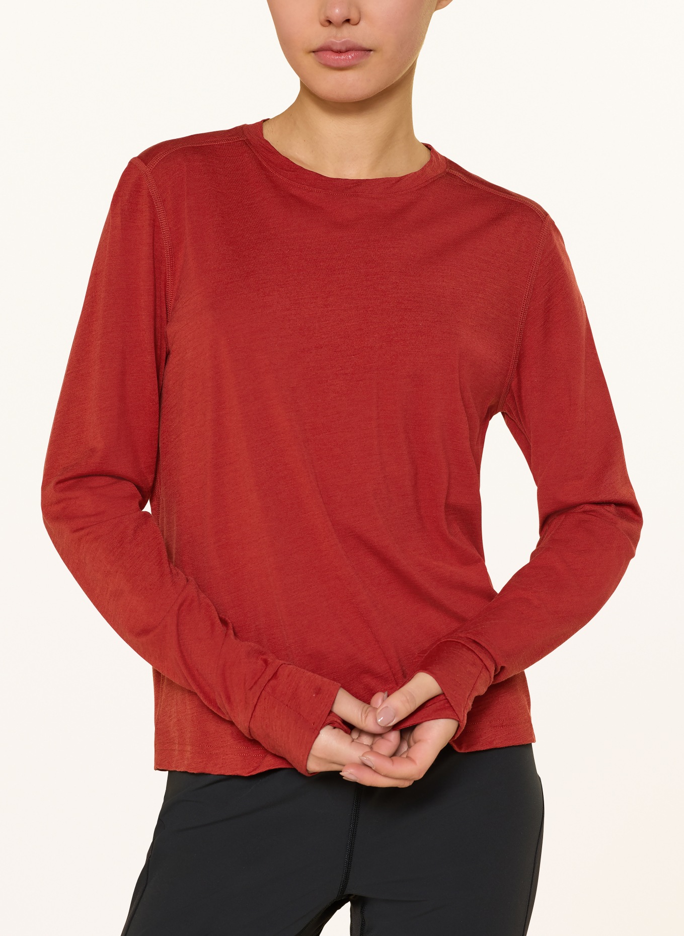 ciele athletics Laufshirt HLS aus Merinowolle: DUNKELORANGE