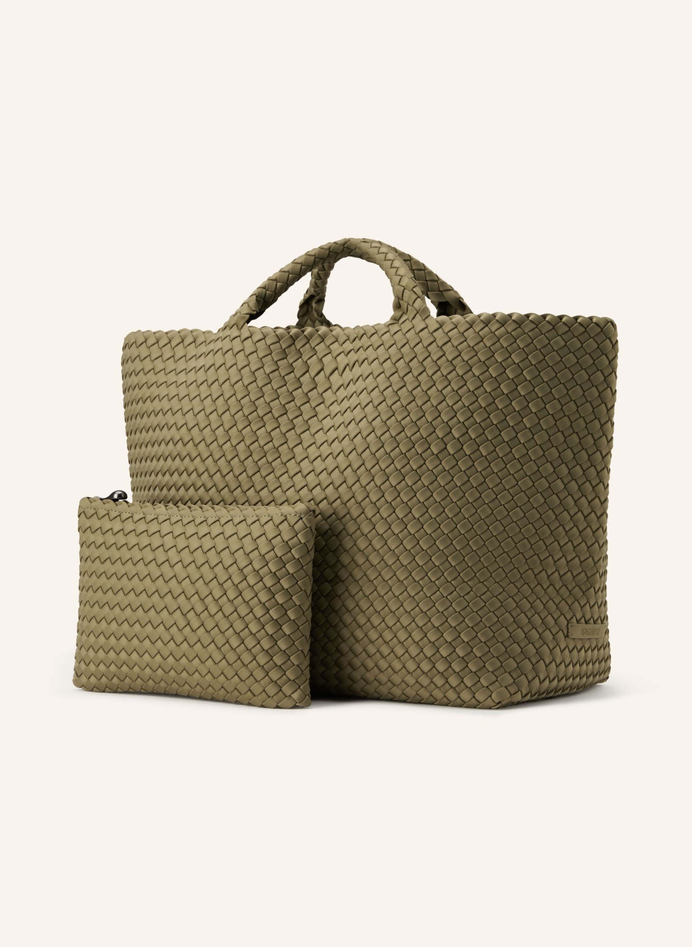 Naghedi Handbag ST BARTHS LARGE with pouch: OLIVE