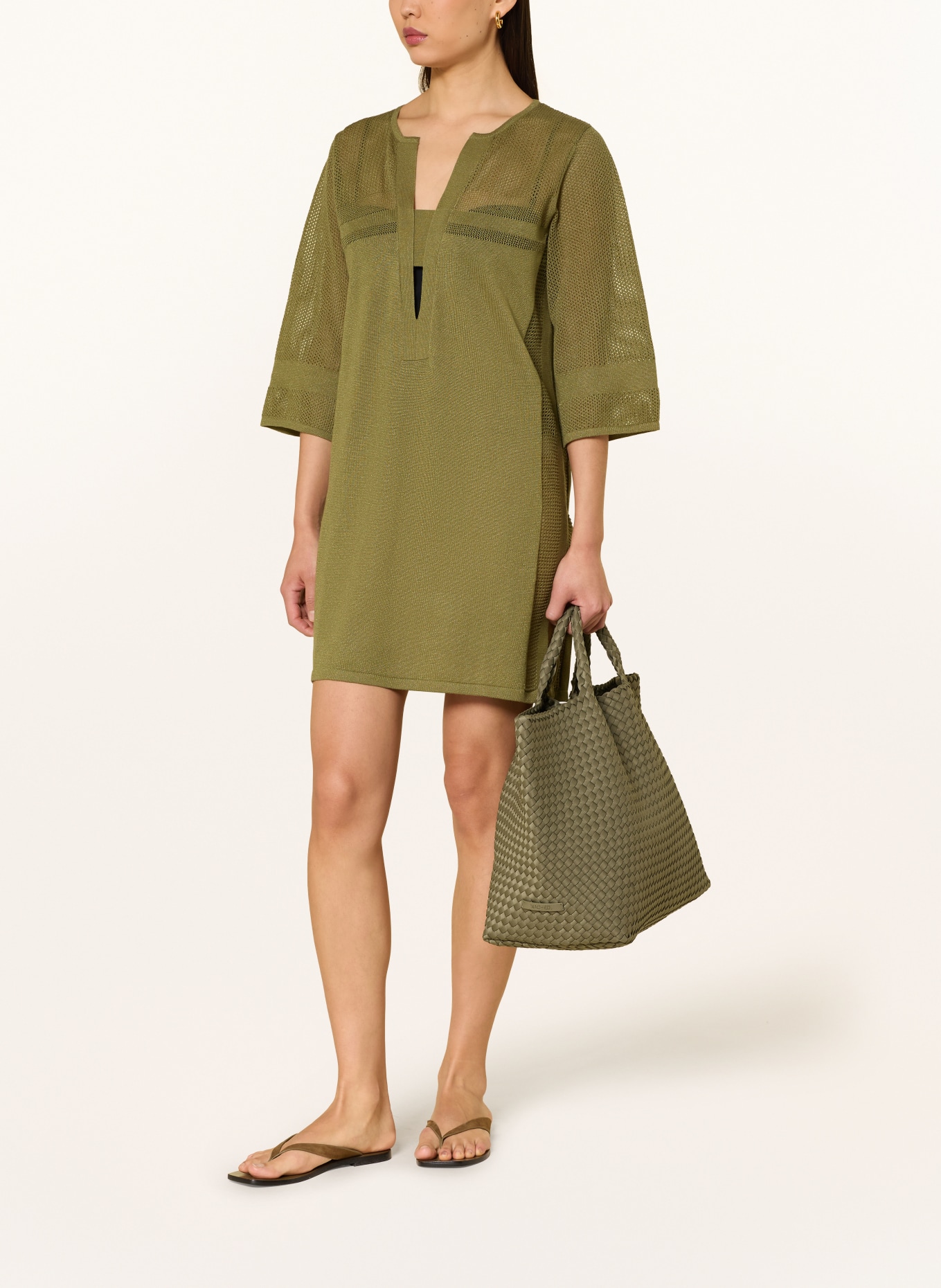 Naghedi Handtasche ST BARTHS LARGE mit Pouch: OLIV